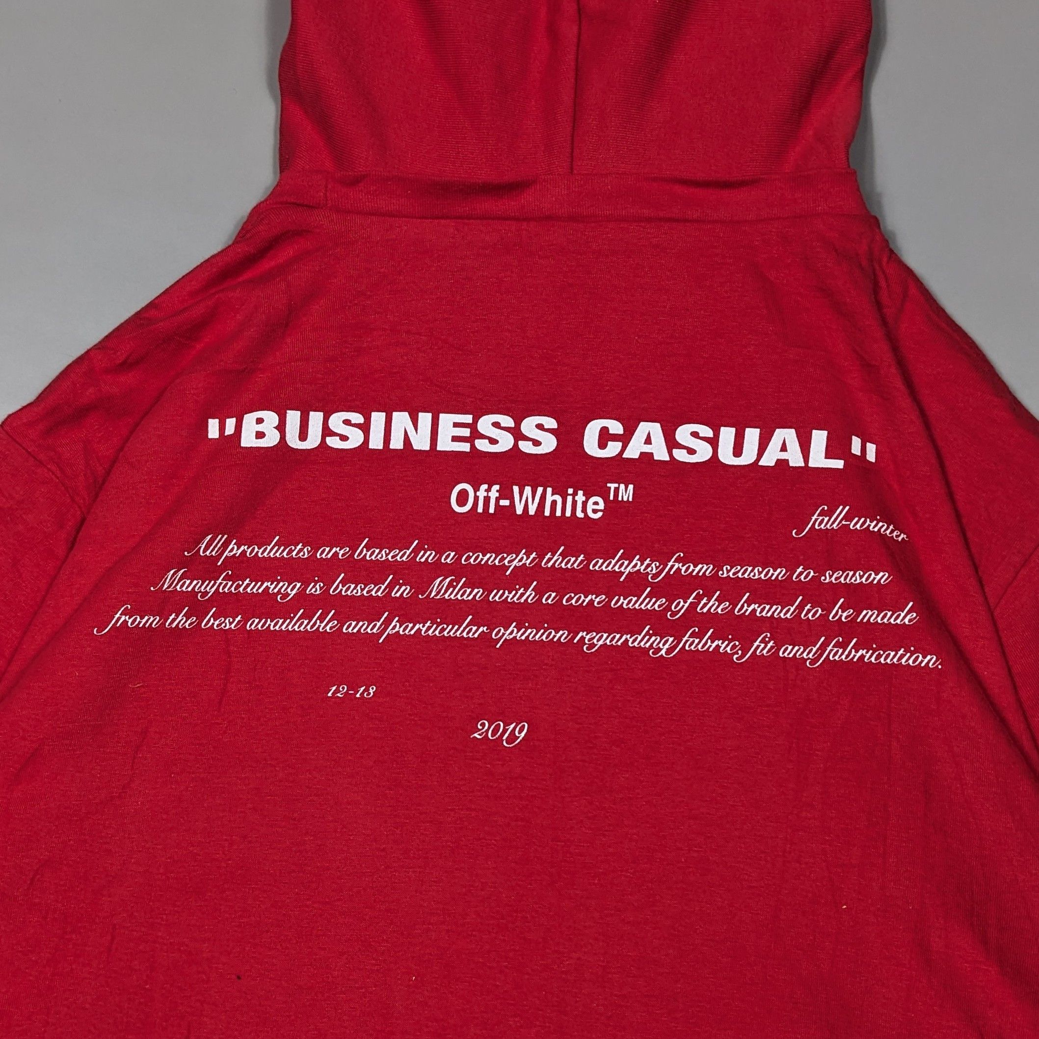 Off-White × Virgil Abloh Off-White Business Casual hoodie FW19 Size US M / EU 48-50 / 2 - 6 Thumbnail