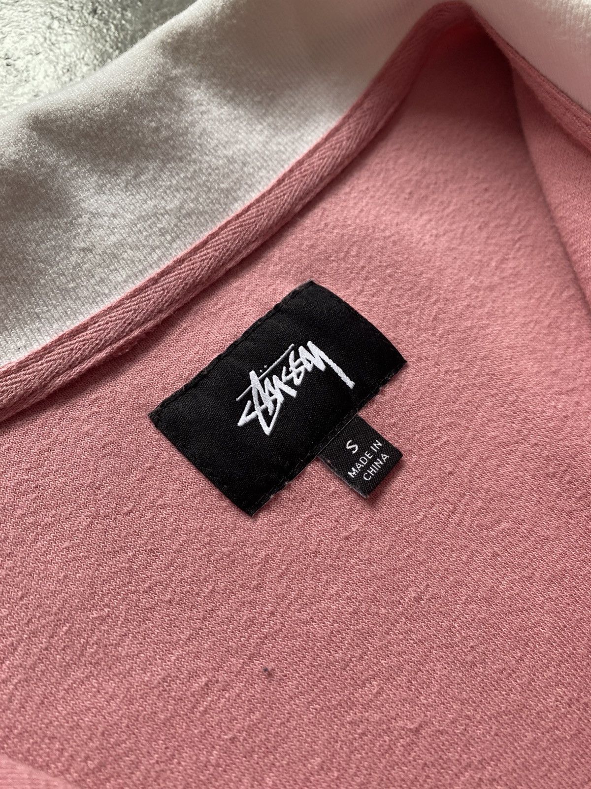 Stussy Stussy Towel Pink Zip Up Polo Tee T-Shirt Size US M / EU 48-50 / 2 - 3 Thumbnail