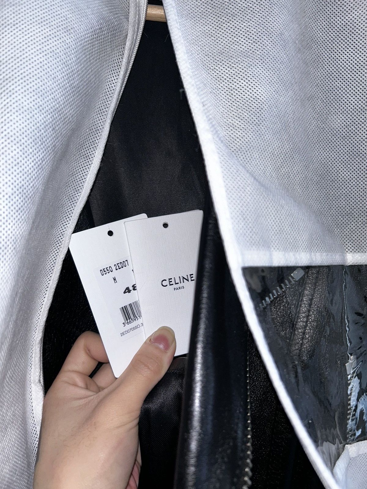 Celine BOY DOLL HORSE PRINT LONG MOTO BISON LEATHER BIKER JACKET Size US M / EU 48-50 / 2 - 6 Thumbnail