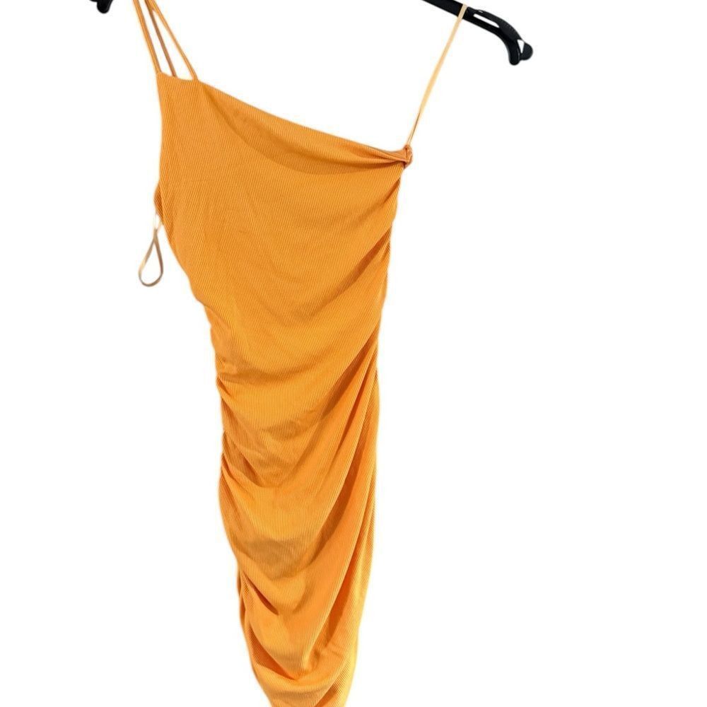 PRINCESS POLLY Princess Polly Orange Ruched Spaghetti Strap Mini Dress Size S / US 4 / IT 40 - 3 Thumbnail