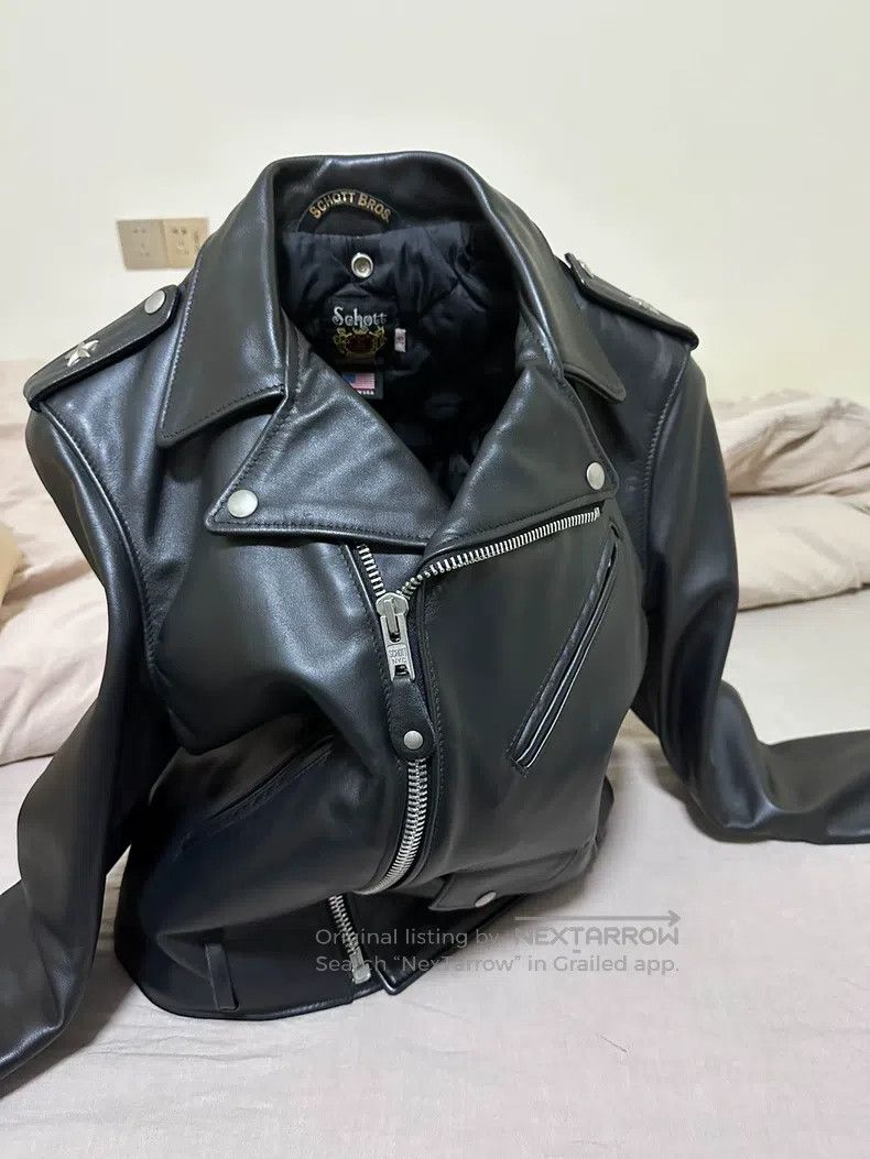 Schott Schott Cowhide locomotive cable-stayed jacket Size US S / EU 44-46 / 1 - 6 Thumbnail