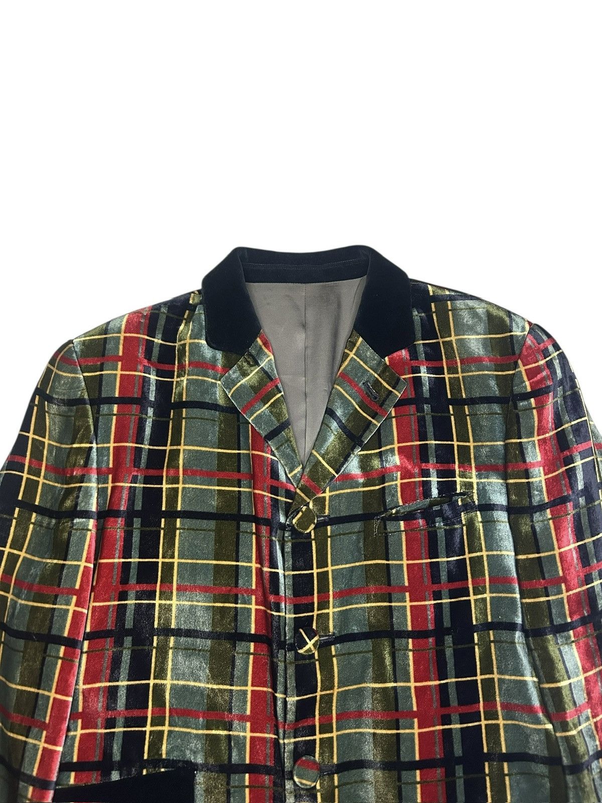 Jean Paul Gaultier F/W 97 Velvet Tartan Coat Size US M / EU 48-50 / 2 - 3 Thumbnail