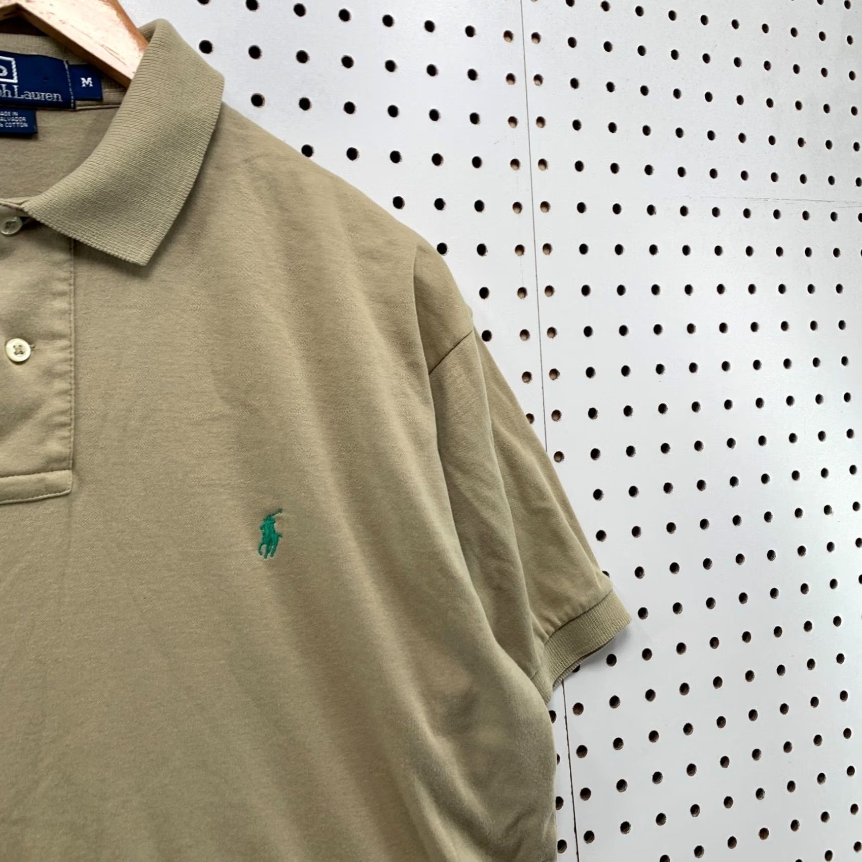 Polo Ralph Lauren VINTAGE Polo Ralph Lauren Shirt Mens Medium Brown Green Pony COllared Casual Size US M / EU 48-50 / 2 - 5 Thumbnail