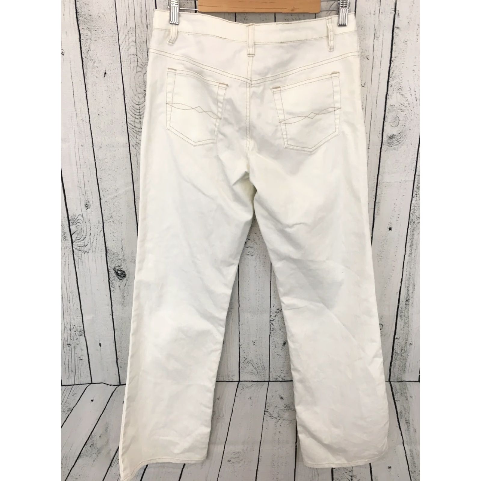 Vintage VINTAGE CAbi White Jeans Bootcut Womens 30x32 White Denim Straight Leg 30 32 Womens Jeans Size 30" / US 8 / IT 44 - 3 Thumbnail