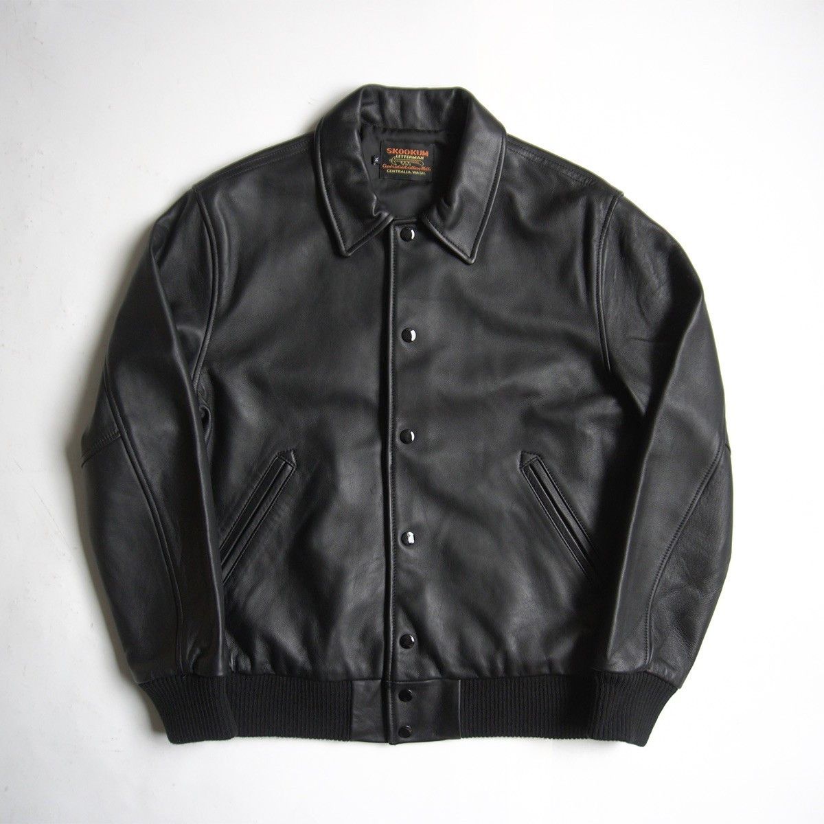 Skookum Skookum Byron Collar Leather Jacket Black Size M Size US M / EU 48-50 / 2 - 1 Thumbnail