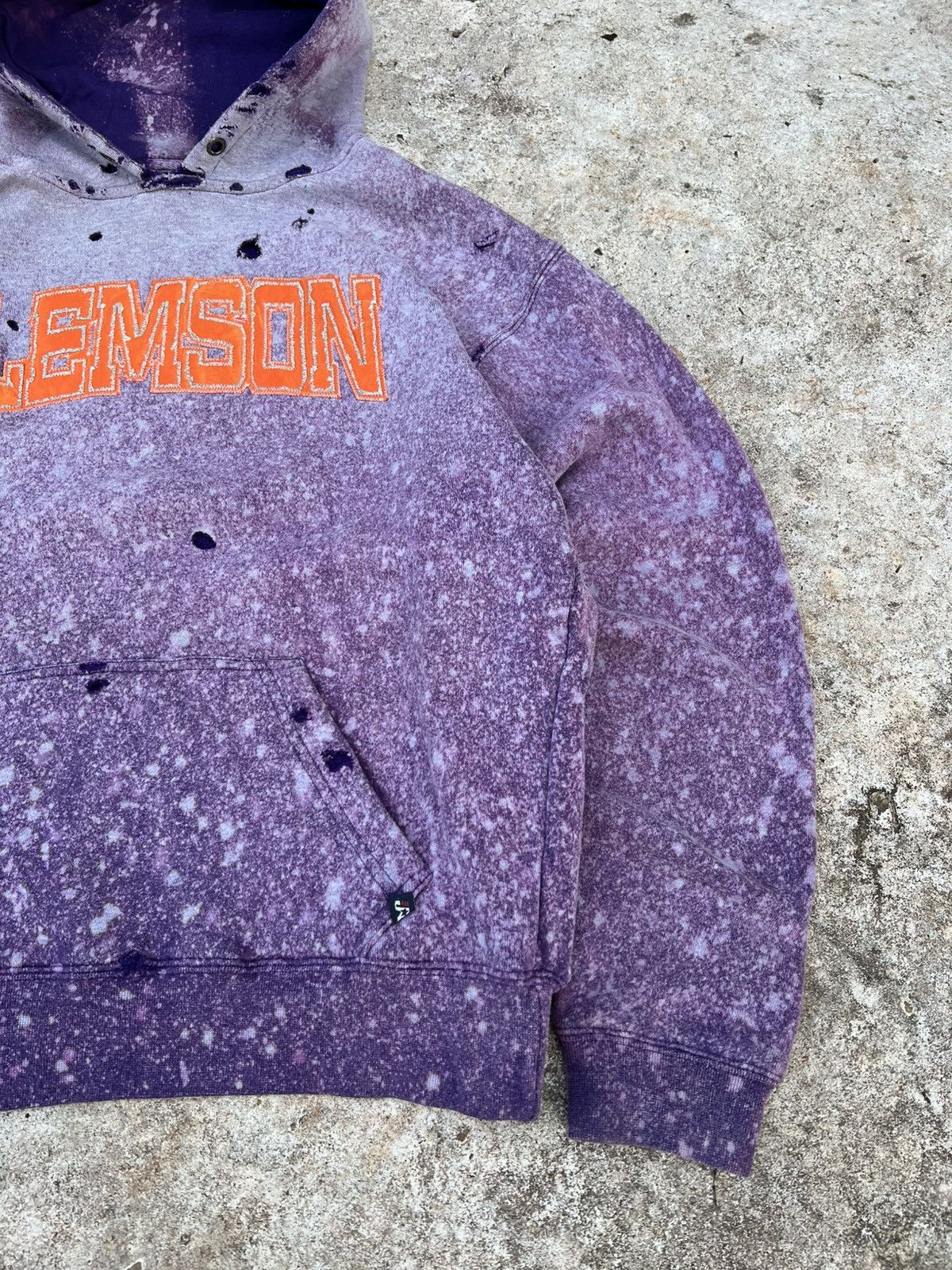 Vintage Distressed Faded Vintage Clemson Hoodie Size US L / EU 52-54 / 3 - 6 Thumbnail