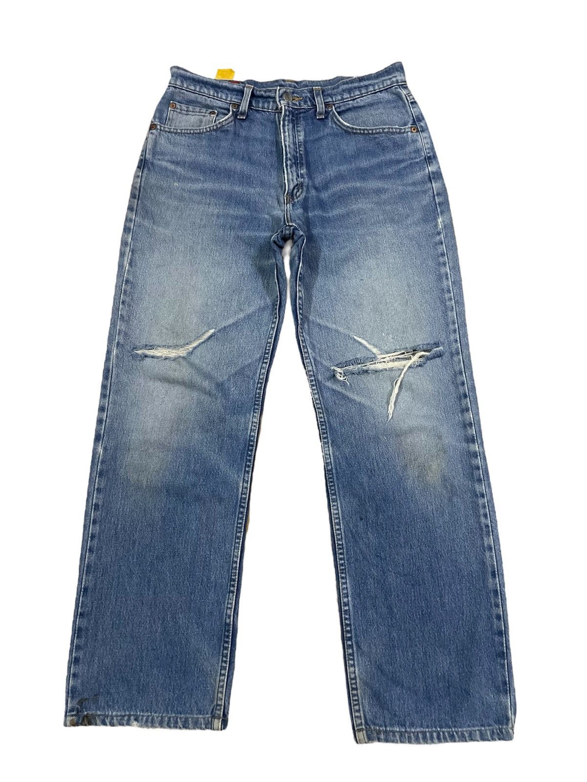Edwin Rare 90s Edwin US Classic Loose Straight Fit Ripped Jeans Size US 32 / EU 48 - 6 Thumbnail