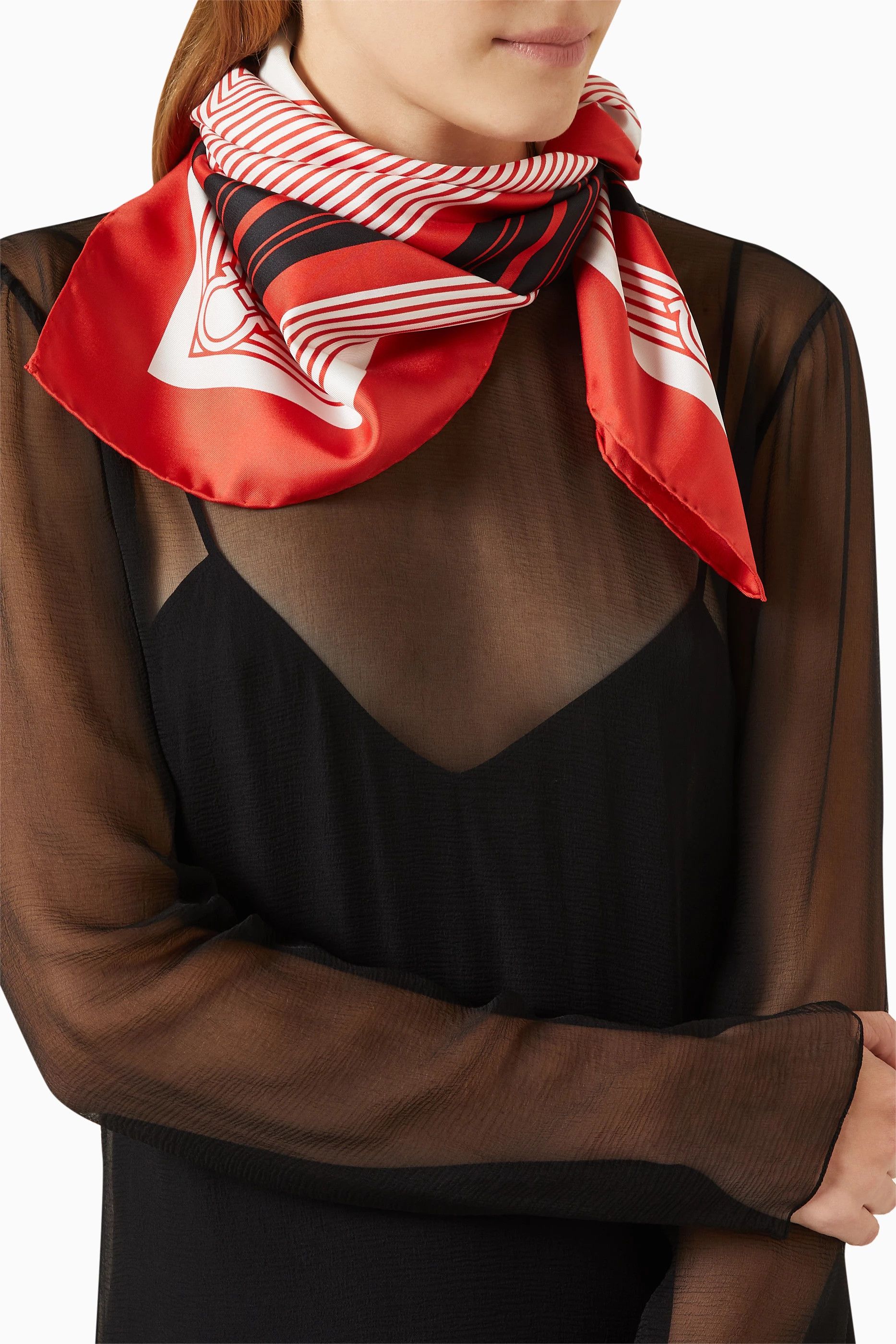 Salvatore Ferragamo o1s1rm1024 Size: 90x90 Cm / Scarf in Multicolor Size ONE SIZE - 2 Thumbnail