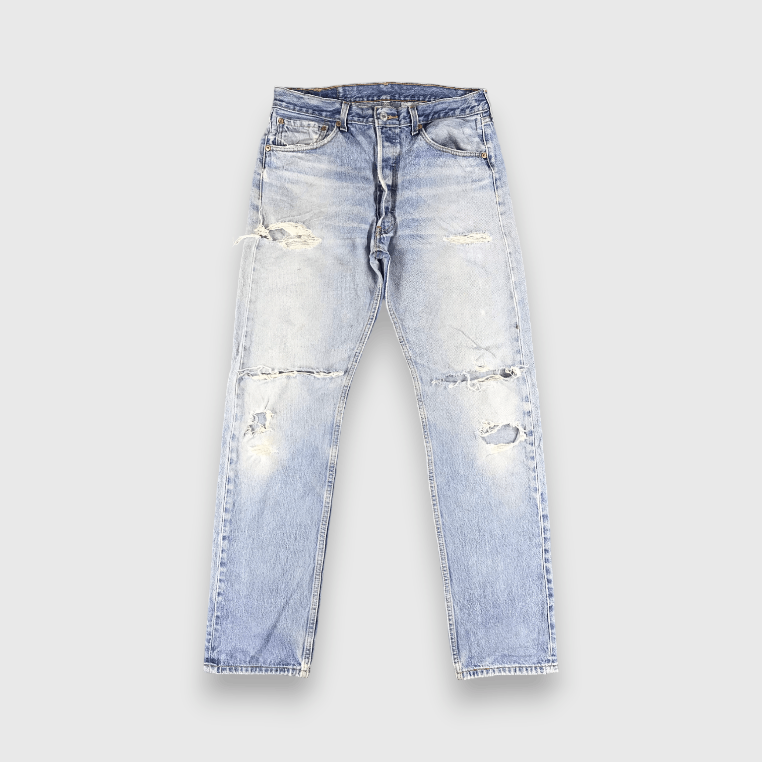 Levi's 90s Vintage Blue Wash Levis 501 Jeans-J2570 Size US 31 - 1 Thumbnail