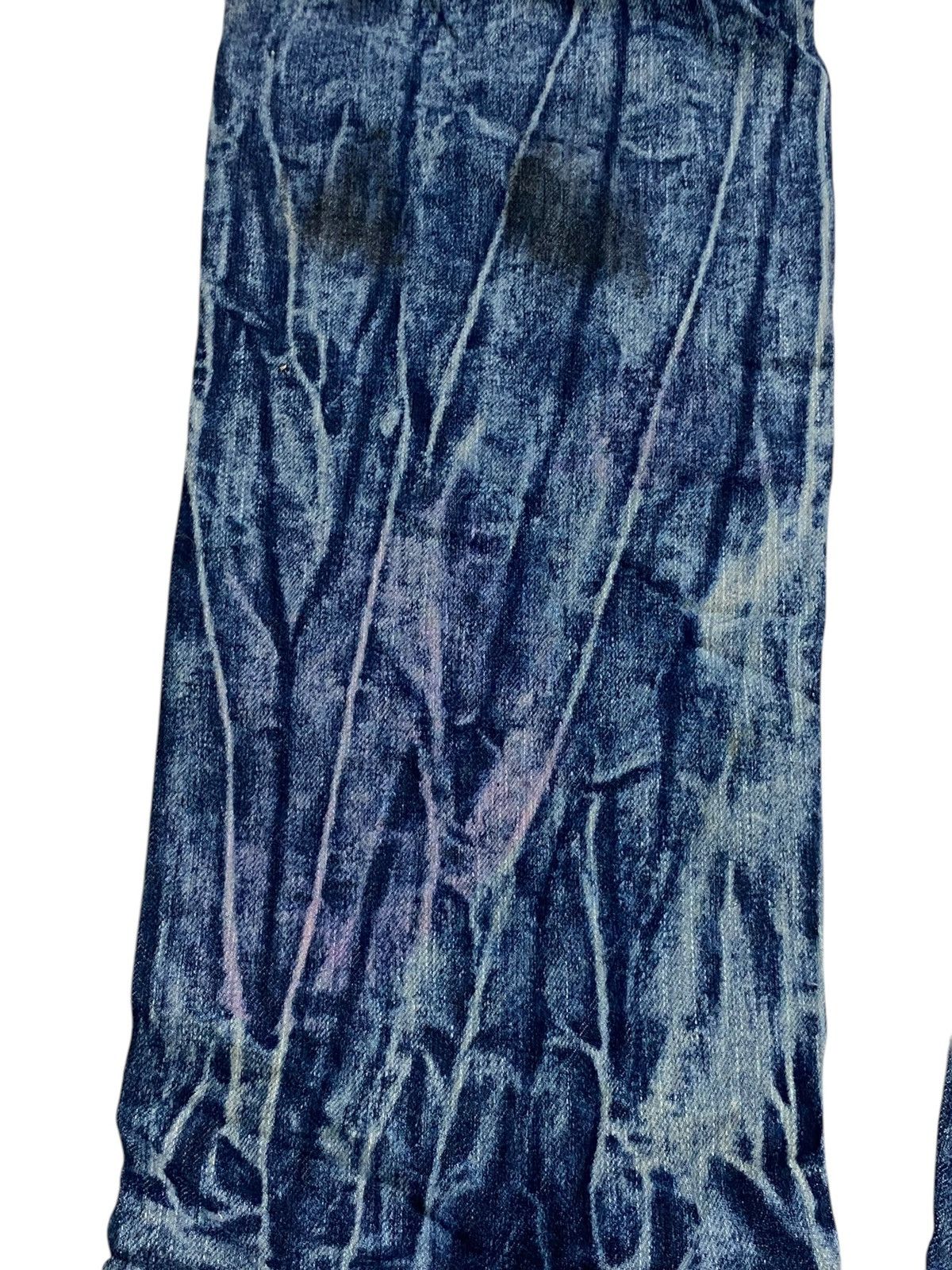 GOSTAR DE FUGA × Japanese Brand Ring of Fire Distressed Acid Washed Zipper Knee Honeycomb Size US 33 - 16 Thumbnail