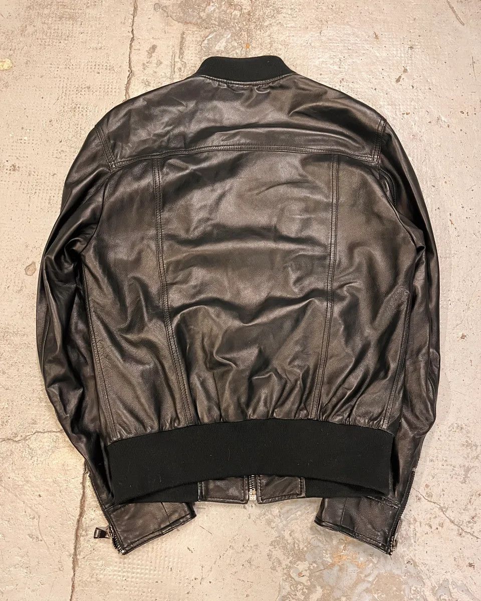 Dolce & Gabbana 2010s Dolce & Gabbana Black Alpha Bomber Leather Jacket Size US M / EU 48-50 / 2 - 7 Thumbnail