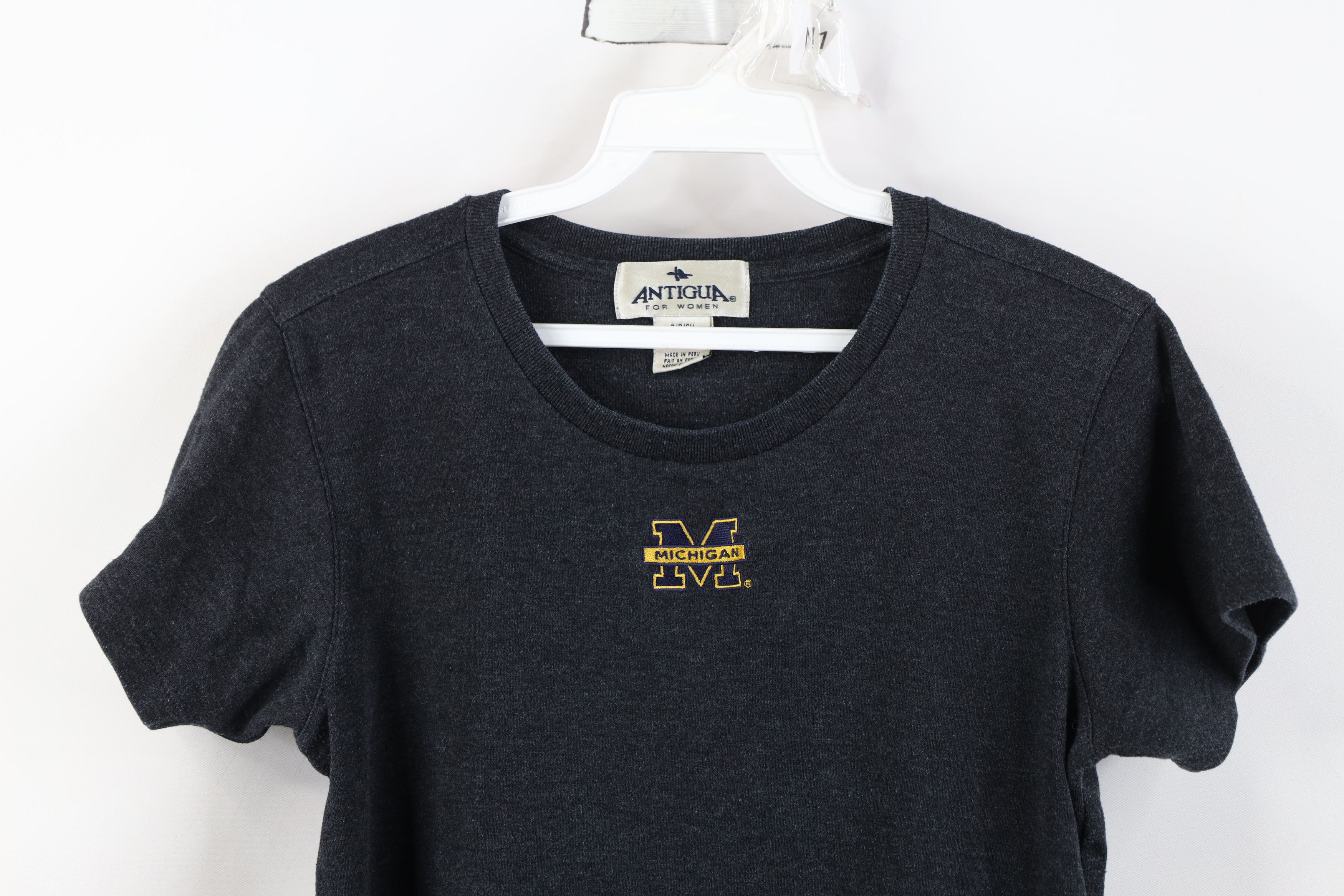 Vintage Vintage 90s Center Logo University of Michigan T-Shirt Gray Size S / US 4 / IT 40 - 2 Thumbnail