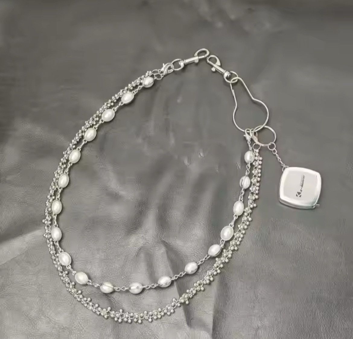 Vintage Pearl Layer Waist Metal Wallet Chain Size ONE SIZE - 10 Thumbnail