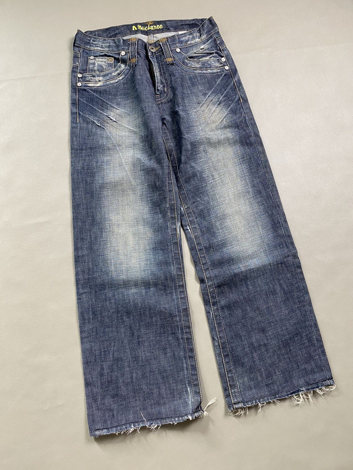 If Six Was Nine × Japanese Brand × Le Grande Bleu (L.G.B.) 2000s Buckaroo Mudwash Baggy Jeans Size US 32 / EU 48 - 2 Thumbnail
