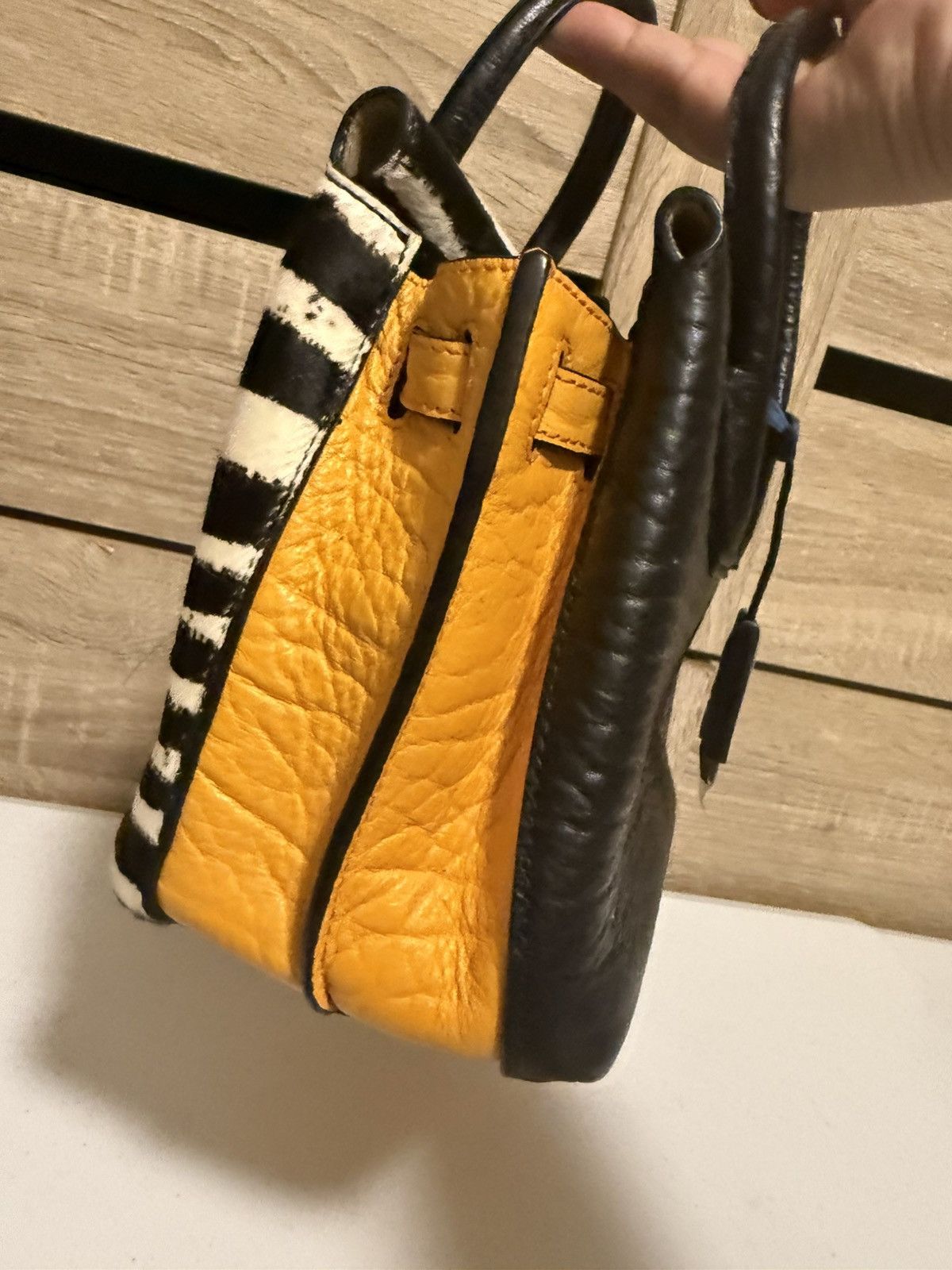 MCM MCM Calfskin Pony Hair Zebra Print Tri color Mini Milla Bag Size ONE SIZE - 5 Thumbnail
