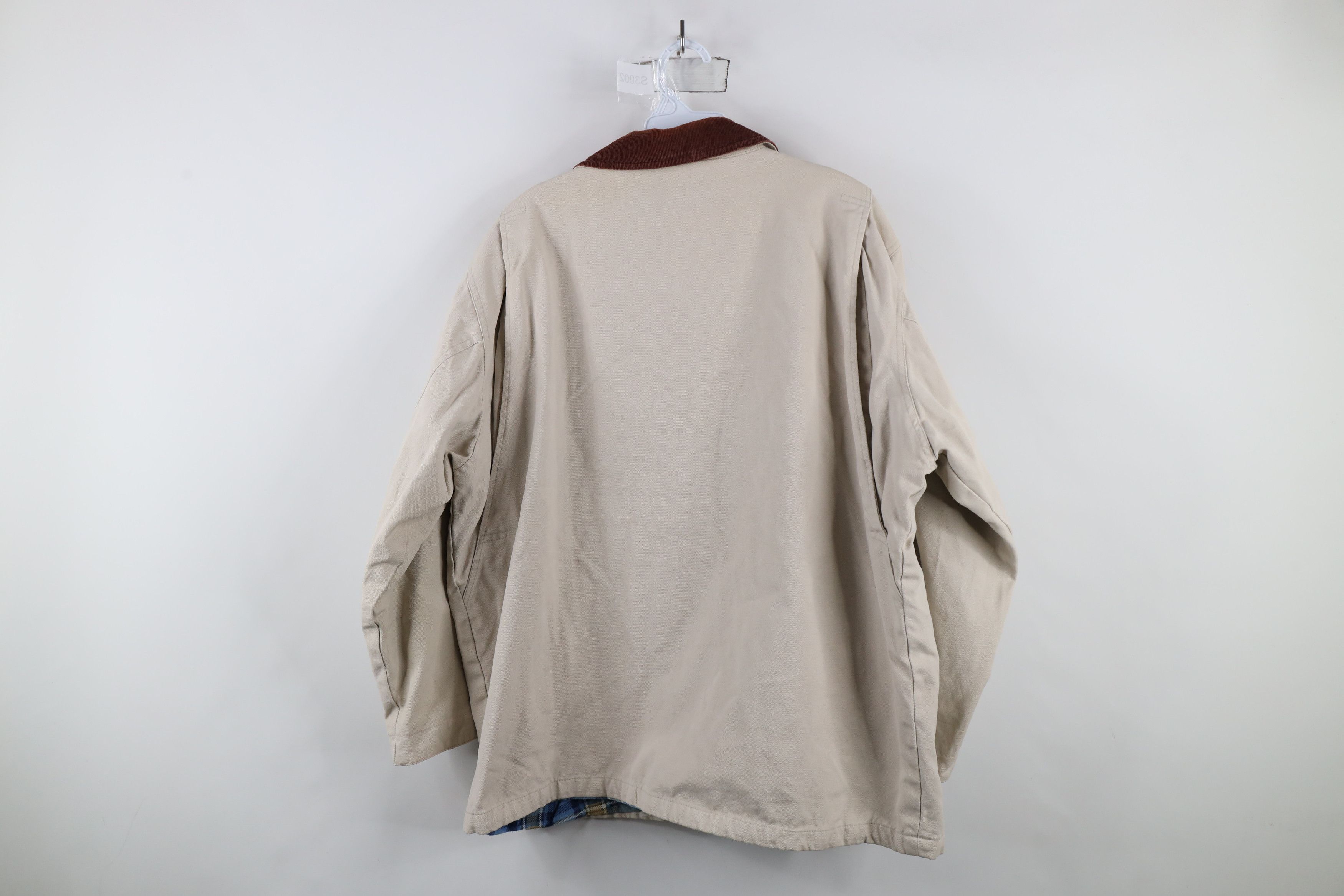 Vintage Vintage 90s Streetwear Flannel Lined Chore Barn Jacket Beige Size XL / US 12-14 / IT 48-50 - 13 Thumbnail