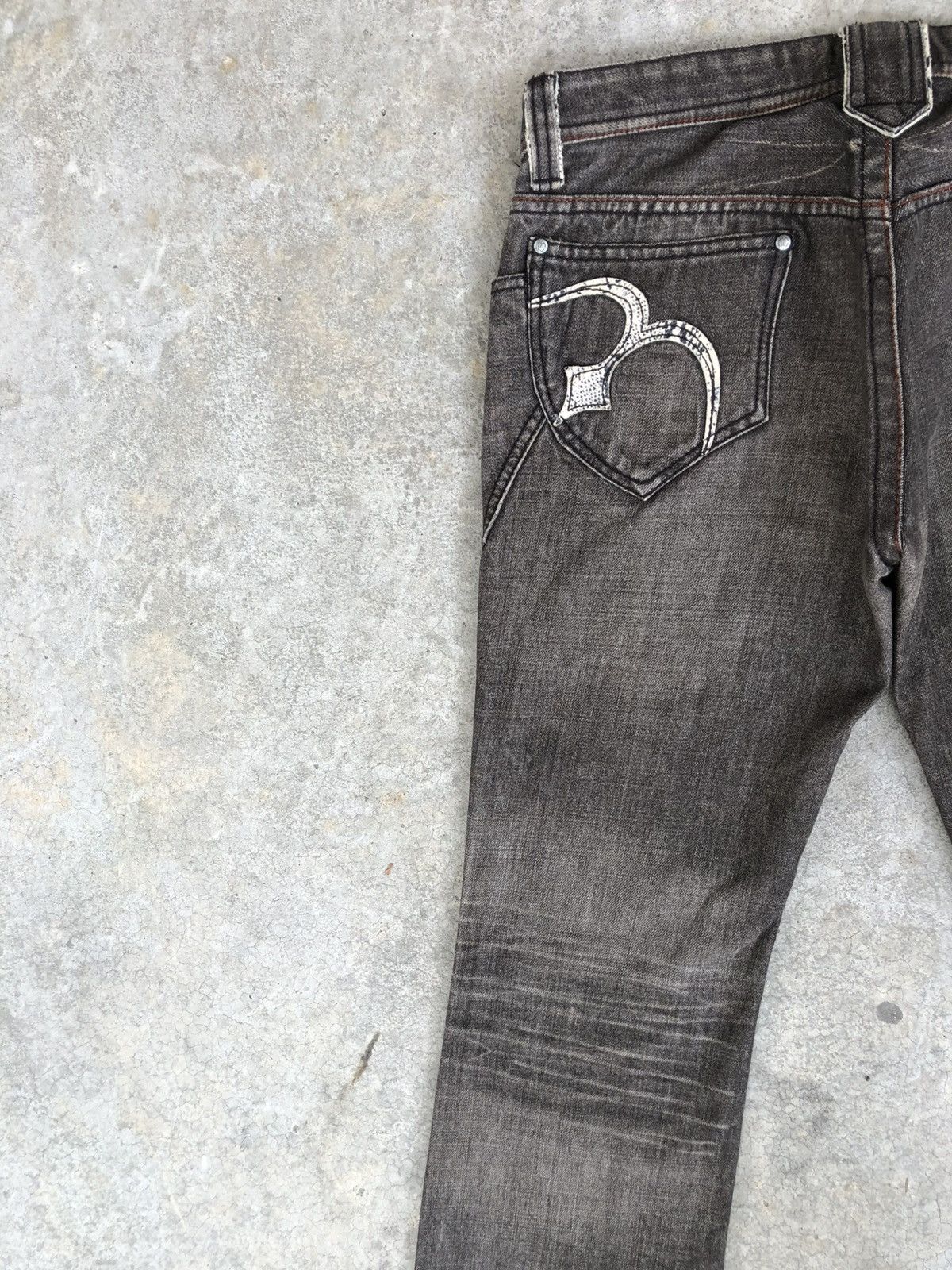 If Six Was Nine Japanese Nicole Club Flared Jeans Snake Skin Distressed Size US 32 / EU 48 - 9 Thumbnail