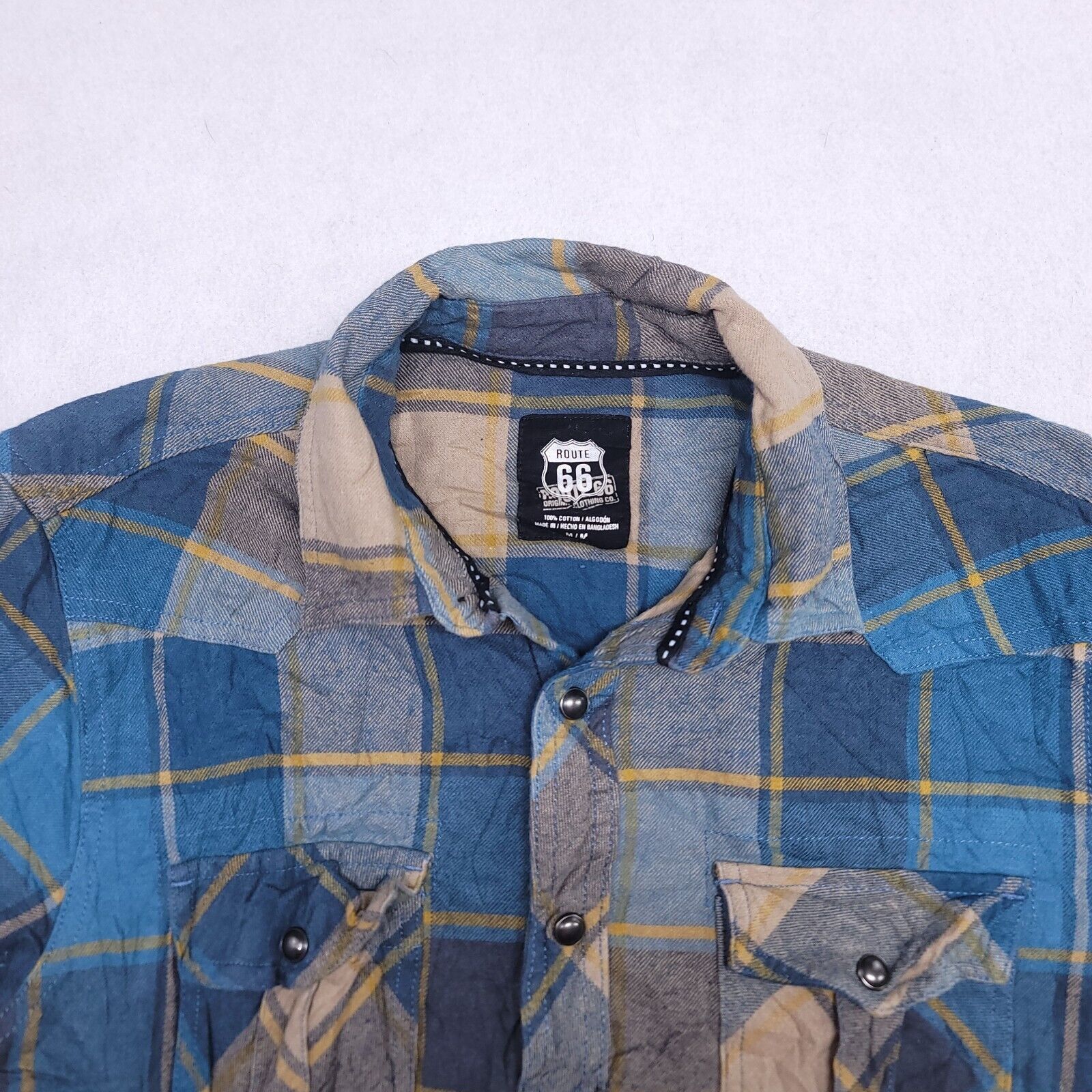 Route 66 Route 66 Gingham Flannel Shirt Mens Size Medium M Blue Size US M / EU 48-50 / 2 - 1 Thumbnail