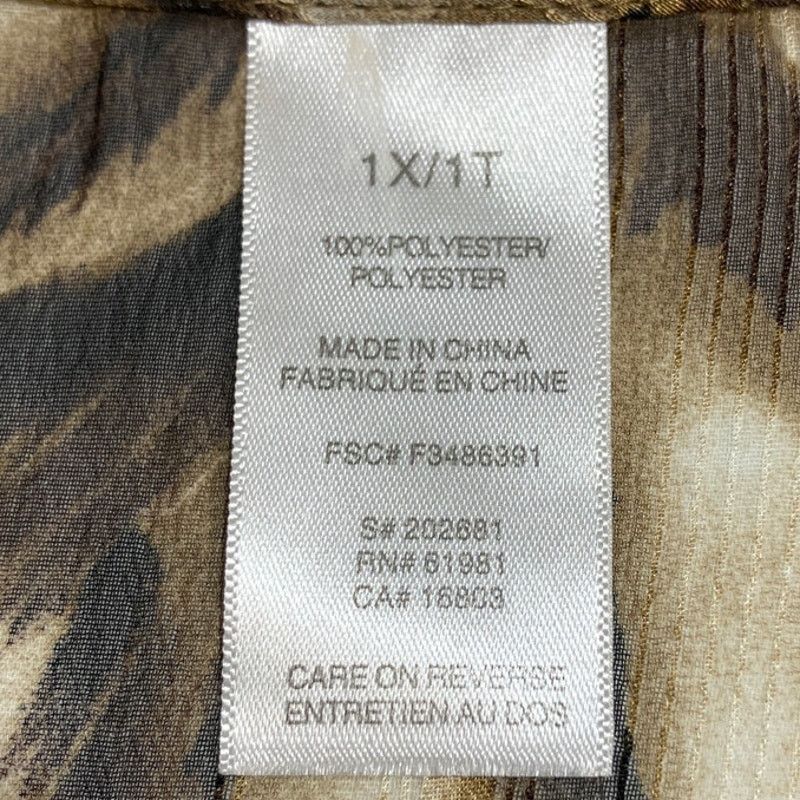 Other Jaclyn Smith Vintage Animal 3/4Sleeve Women Chiffon Blouse1X Size XL / US 12-14 / IT 48-50 - 4 Thumbnail