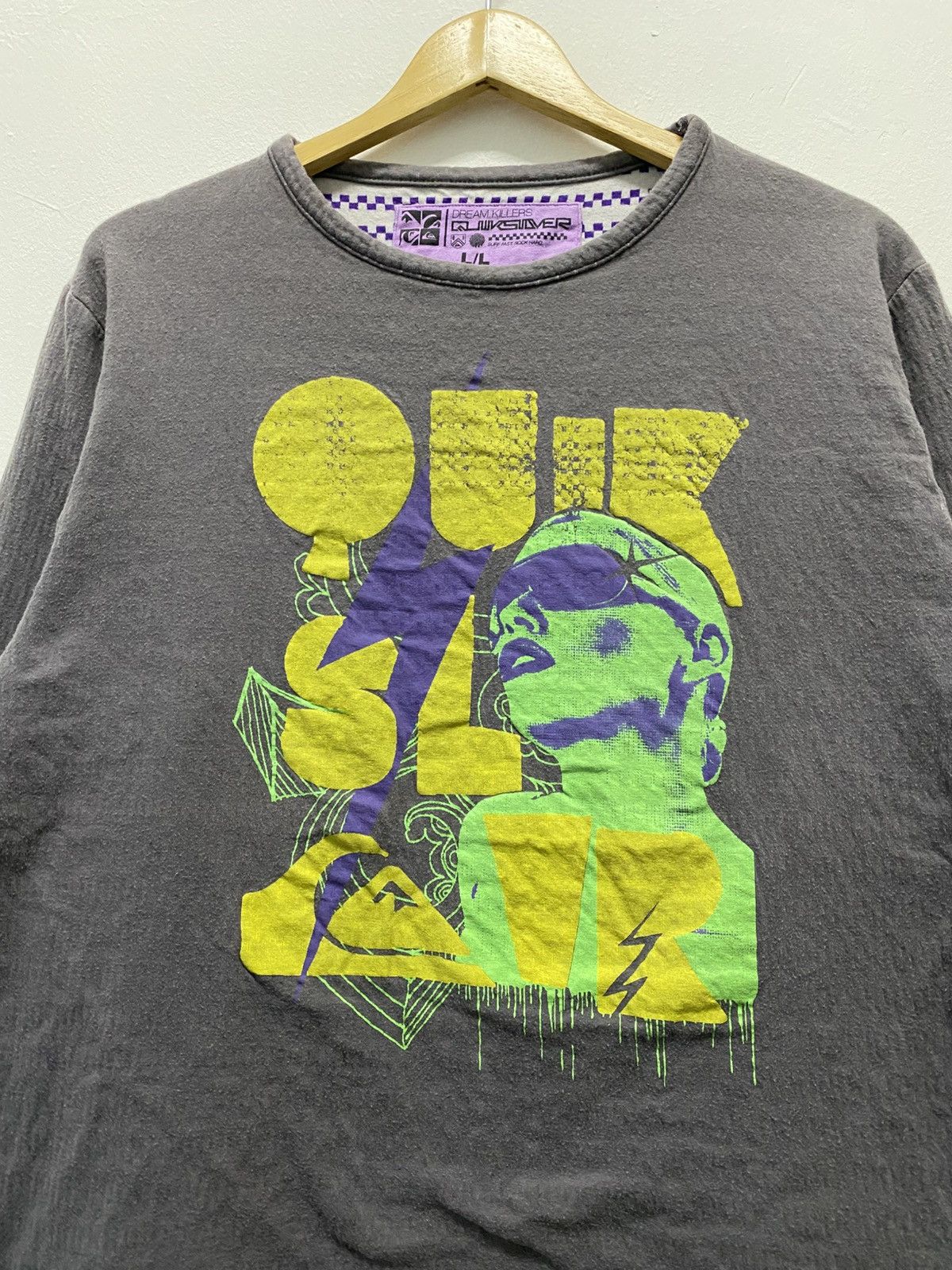 Quicksilver × Quiksilver × Vintage Vintage Quiksilver Cyberpunk Girl Sweatshirt Size US L / EU 52-54 / 3 - 3 Thumbnail