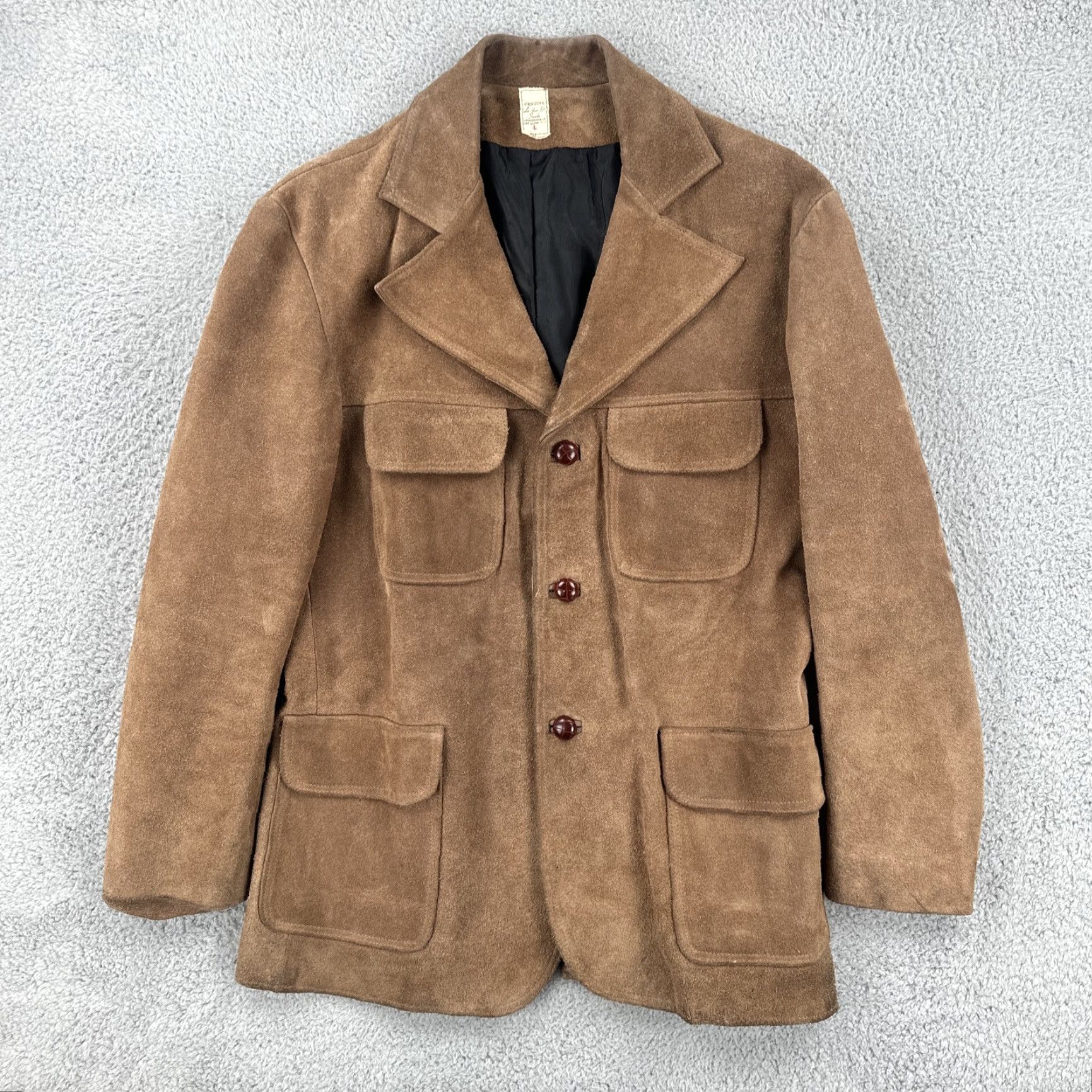 Vintage VINTAGE Leather & Suede Jacket Western Wear Heavy Duty Cowboy Brown L Mens 1970s Rockabilly Size US L / EU 52-54 / 3 - 2 Thumbnail