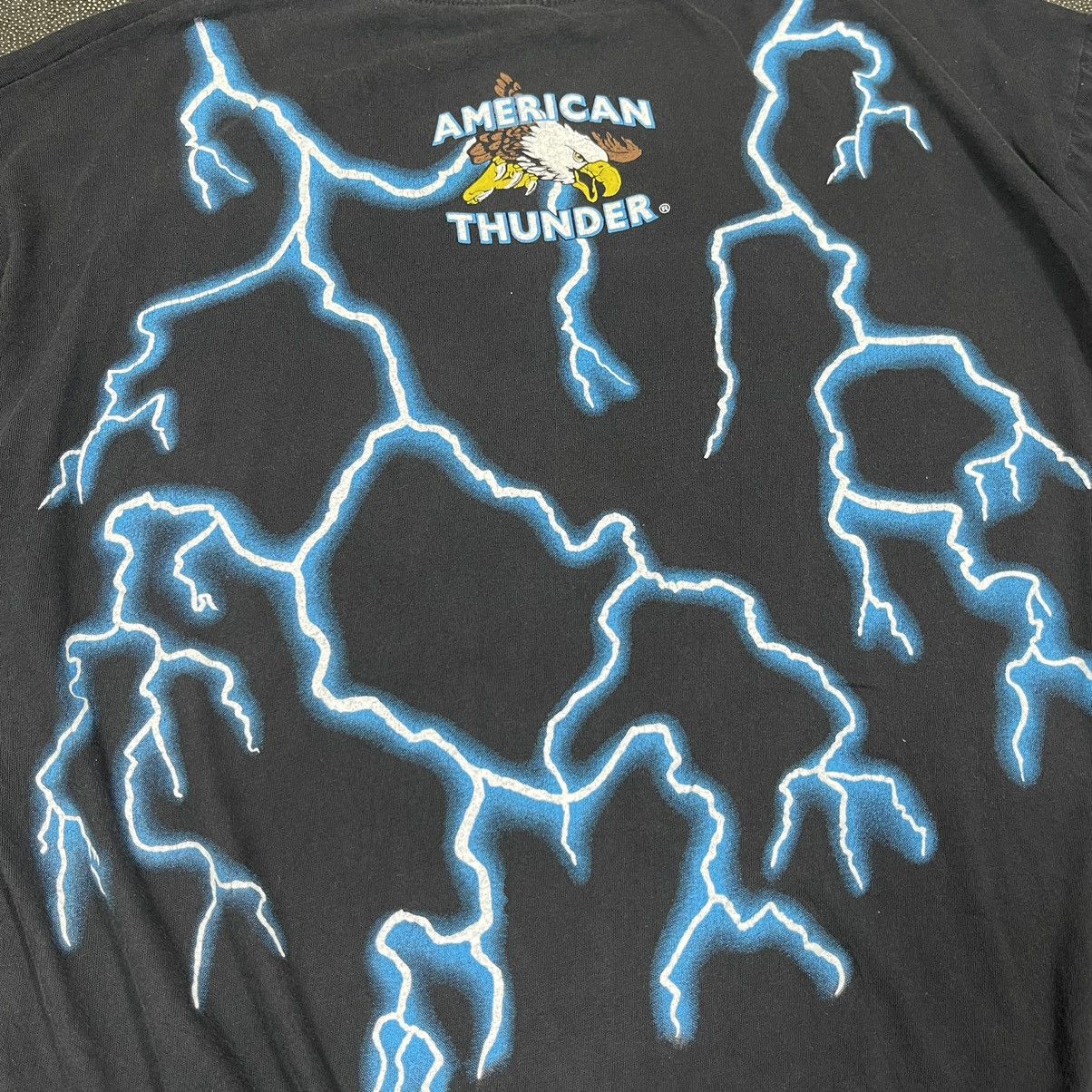 Native × Vintage Vintage 80s American Thunder Red Indian Native Sun Faded T Size US XXL / EU 58 / 5 - 6 Thumbnail