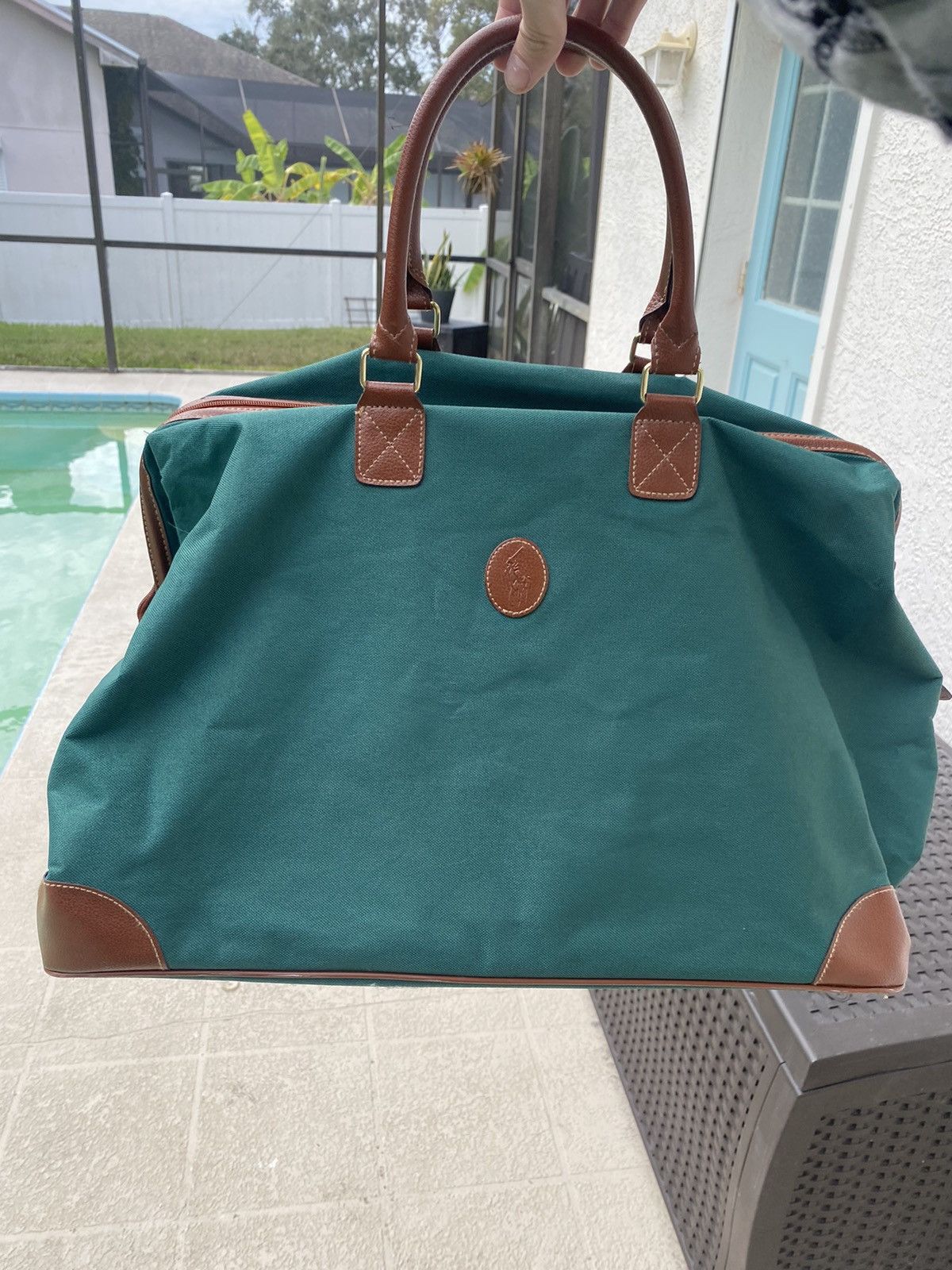 image of Polo Ralph Laurent Vintage Duffel in Green, Men's
