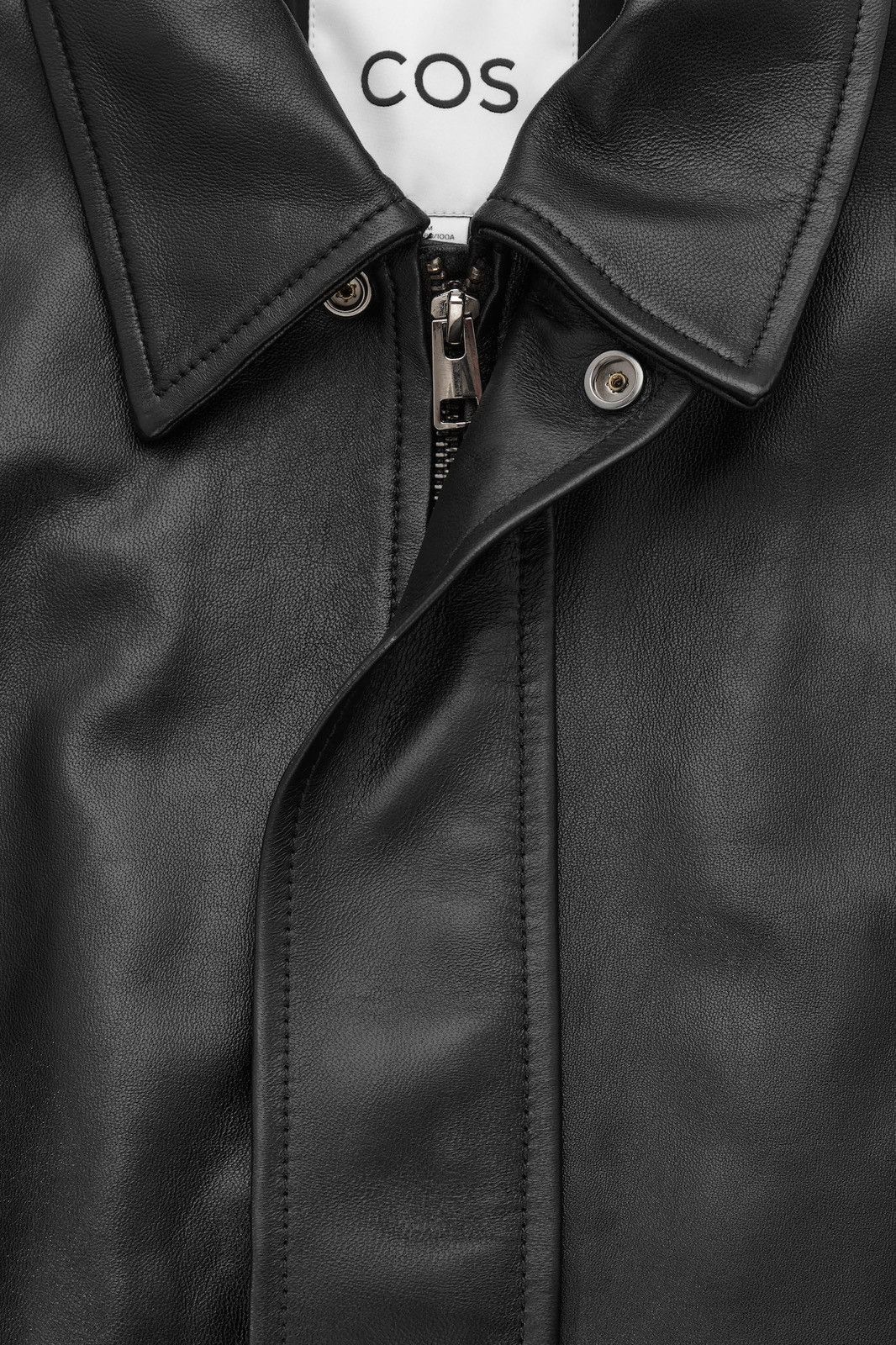 Cos Cos FW23 Leather Blouson Zipped Jacket Size Large Size US L / EU 52-54 / 3 - 2 Thumbnail