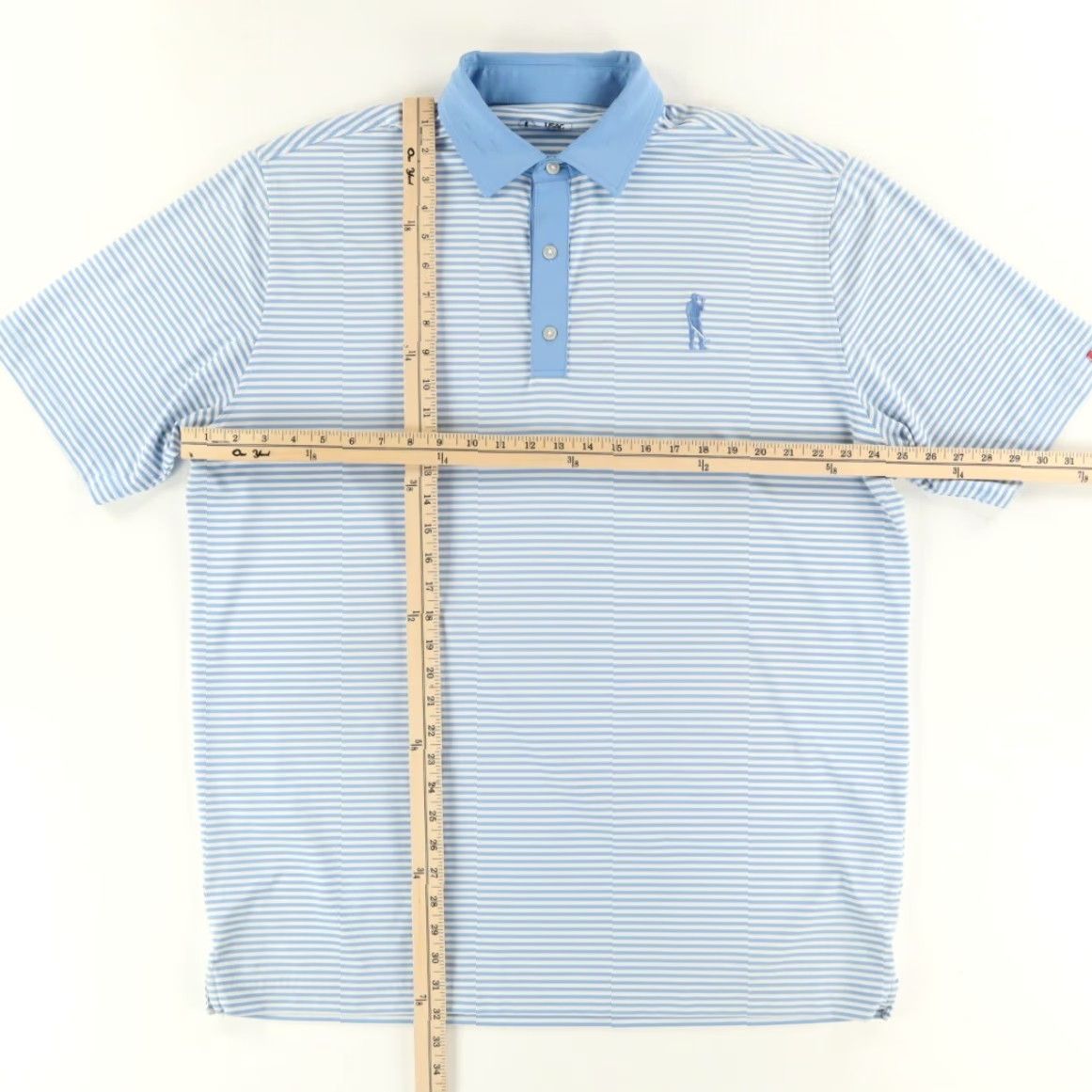 Vintage USAG U Suck at Golf High Stretch Striped Polo Shirt Blue Men's 2XL - Shirt - Men - 2XL - Blue - Polo - Striped - USAG - U Suck at Golf Size US XXL / EU 58 / 5 - 3 Thumbnail