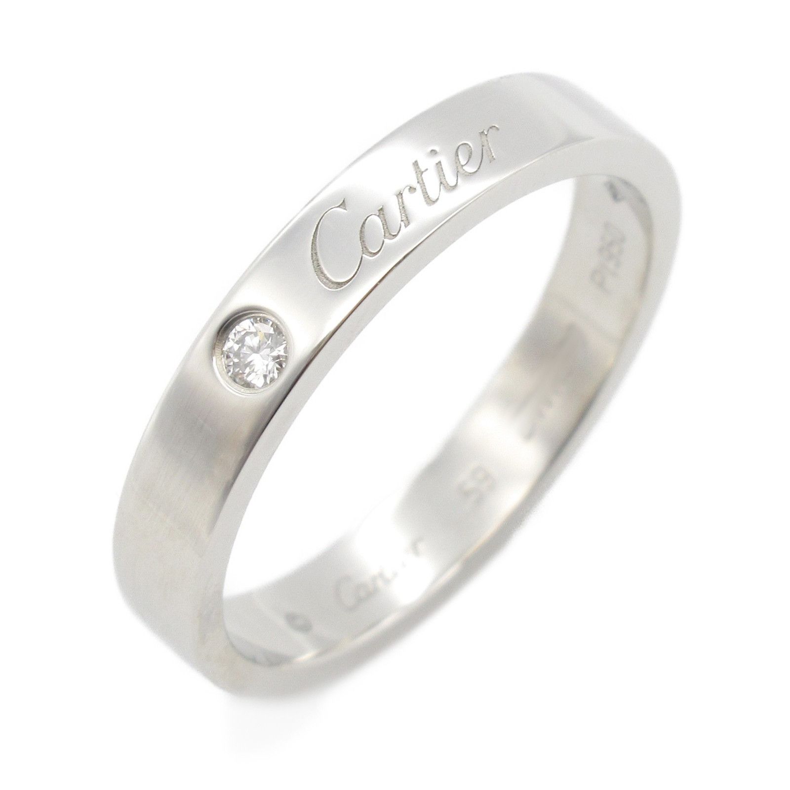 Cartier Cartier Cartier Wedding Diamond Pt950 Platinum Ring Size 17 Metal Ring Size ONE SIZE - 1 Thumbnail