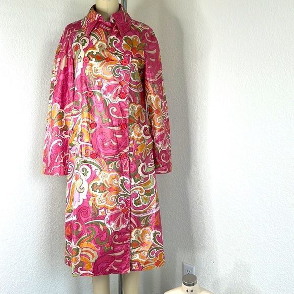Etro × Vintage ETRO Paisley Trench Rain Coat Slicker Size M / US 6-8 / IT 42-44 - 1 Thumbnail