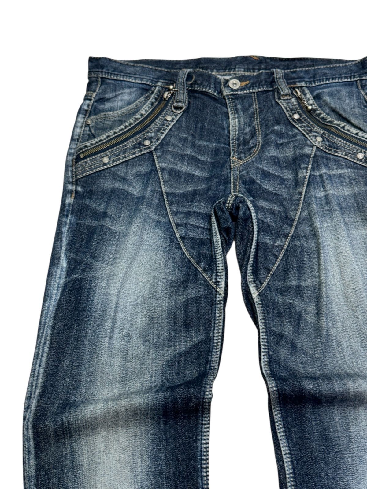 Japanese Brand Vintage Nicole Hideaways Acid Wash Zipper Pocket Denim Size US 33 - 4 Thumbnail