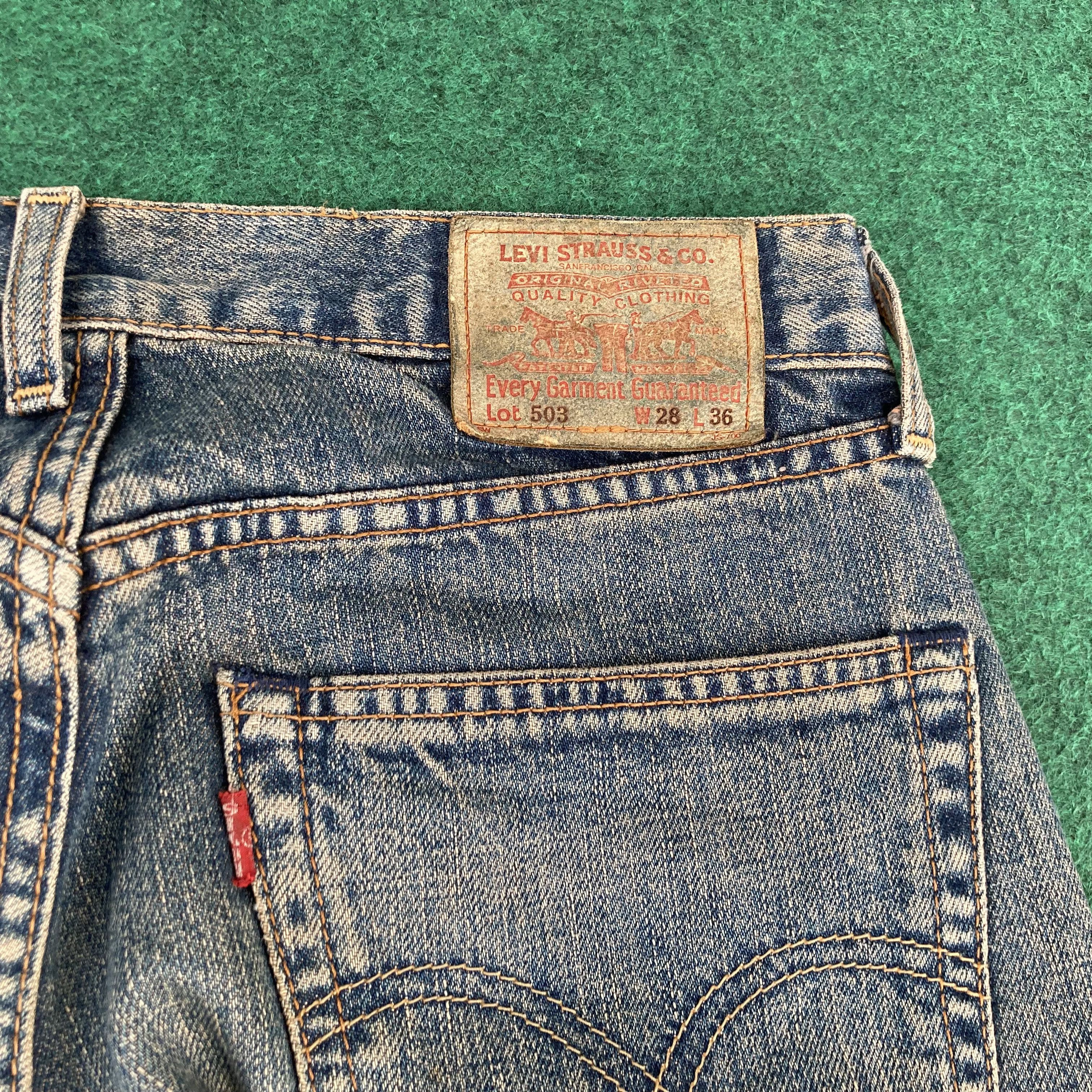 Levi's 28x34 Vintage Levis 503 Redline Selvedge Denim Blue Jeans Size US 28 / EU 44 - 17 Thumbnail