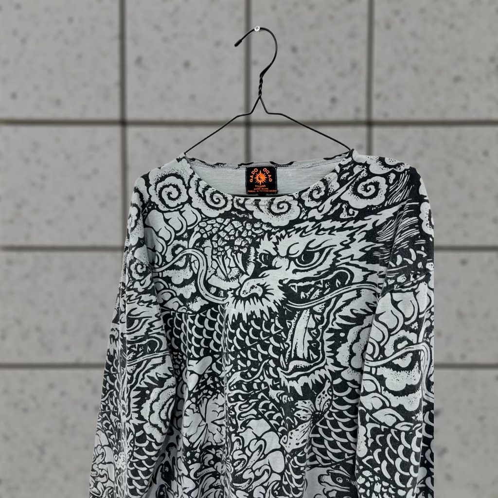 Vintage VINTAGE Gado Gado Vienna Tribal Sweatshirt Long Sleeve M Mens Gray Crew Neck Cotton Logo Pullover 90s Theme Tribal Size US M / EU 48-50 / 2 - 1 Thumbnail