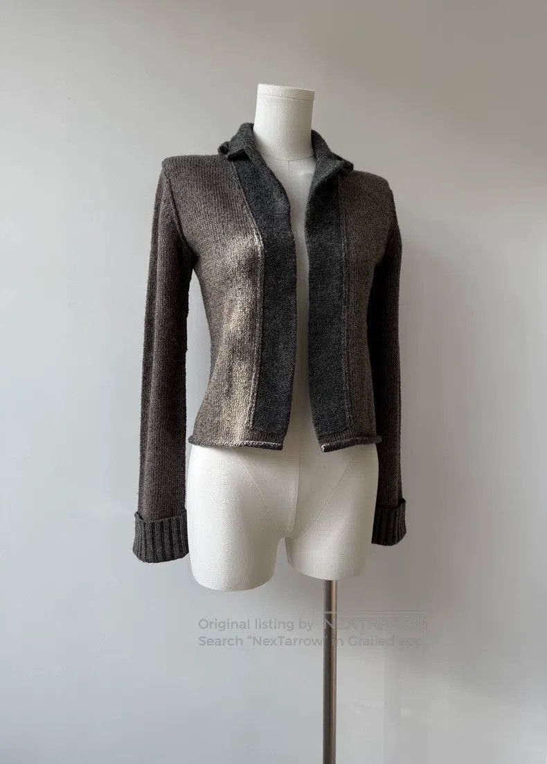 Yohji Yamamoto Yohji Yamamoto size 3 13AW wool short cardigan jacket Size L / US 10 / IT 46 - 2 Thumbnail