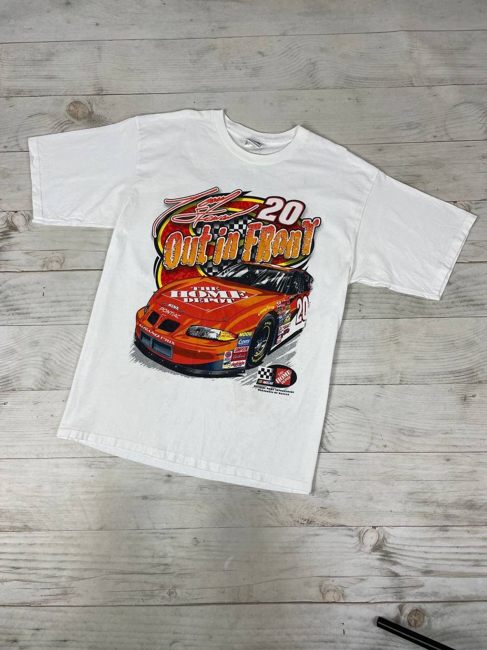 NASCAR Vintage Tony Steward 2002 Nascar Out In Front T-Shirt Size US XL / EU 56 / 4 - 1 Thumbnail