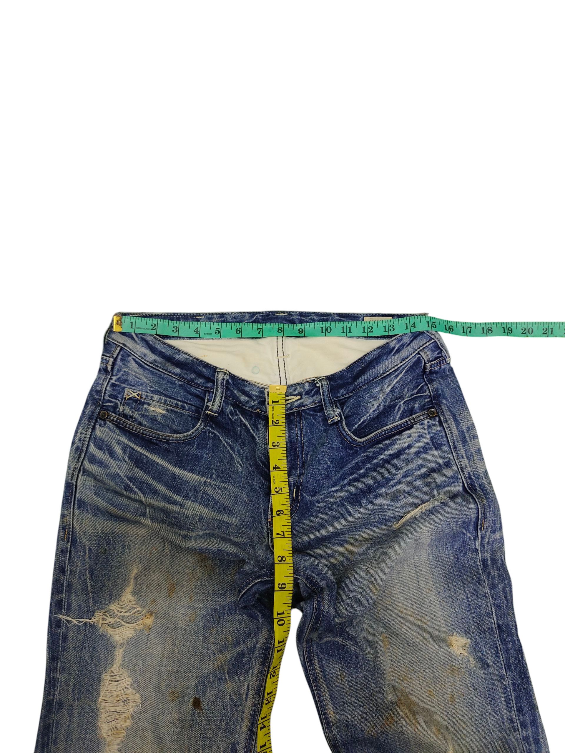 Kapital Distress Jeans Brappers Union Made Rusty Clawmark Grunge Size US 31 - 16 Thumbnail