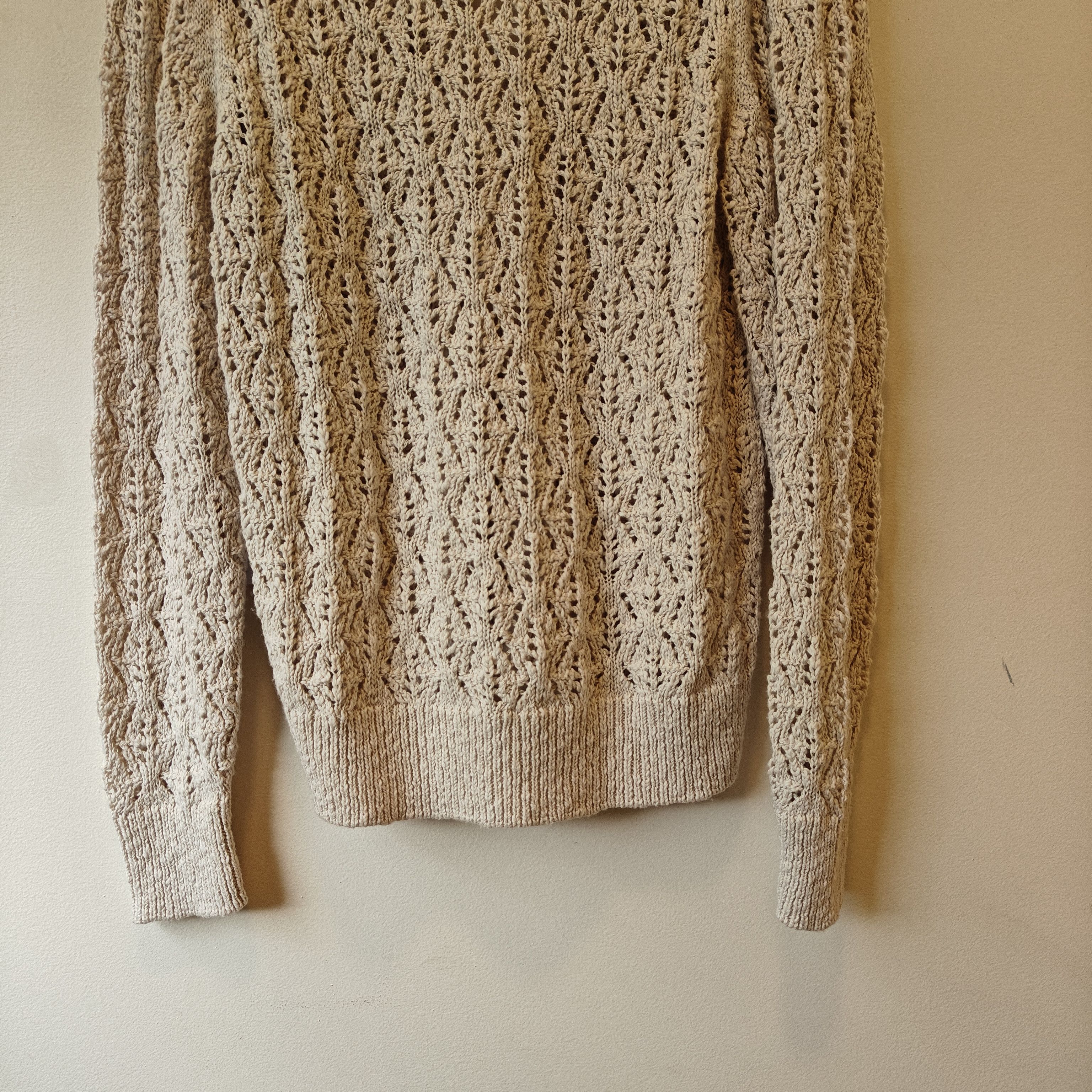 3sixteen NWT Knit ecru cardigan, crochet fits small $298 Size US M / EU 48-50 / 2 - 14 Thumbnail
