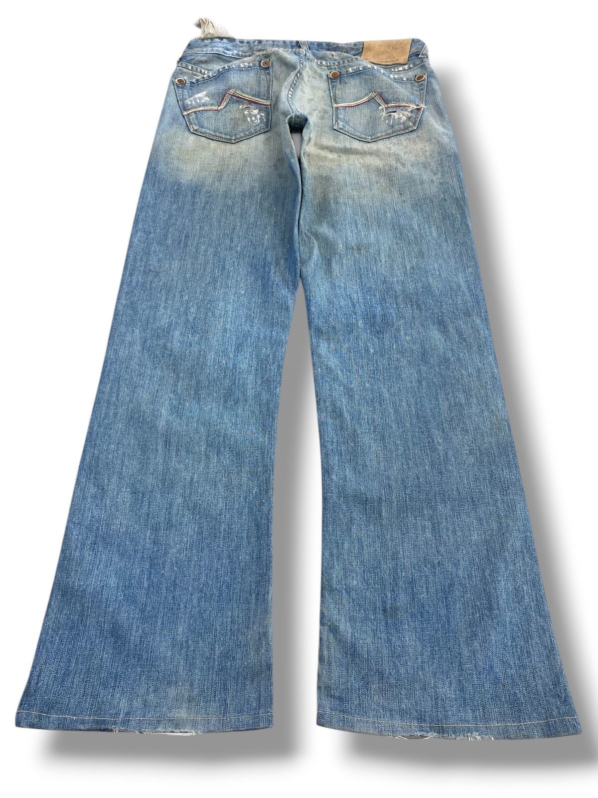 Los Angeles Apparel Los Angeles Light Faded Wash Style Ripped Jeans Size US 31 - 3 Thumbnail