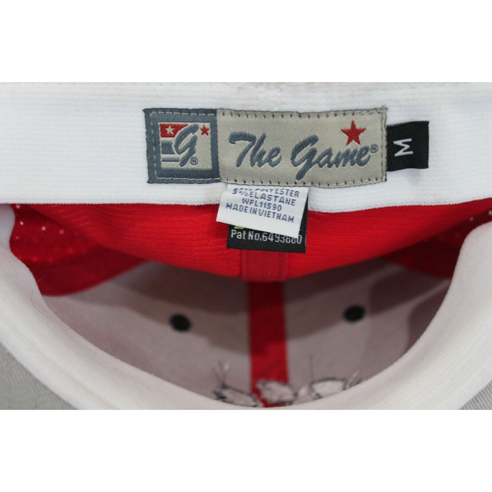 The Game The Game Flat Bill Paw Print Fitted Medium Red and Blue Size ONE SIZE - 7 Thumbnail