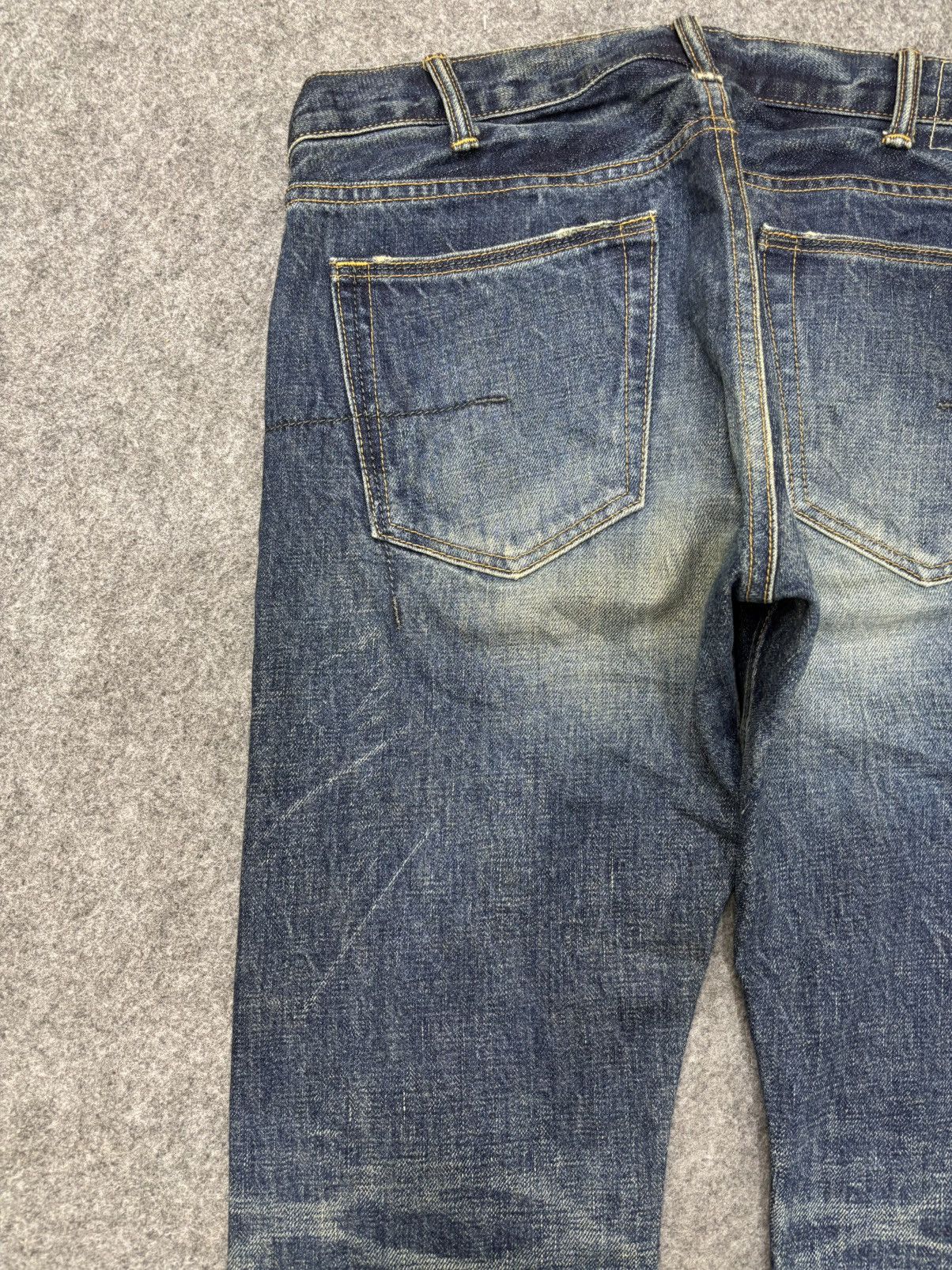 Japanese Brand 💥90s Denim Character💥DDRD Skinny Blue Wash Denim F640 Size US 33 - 11 Thumbnail