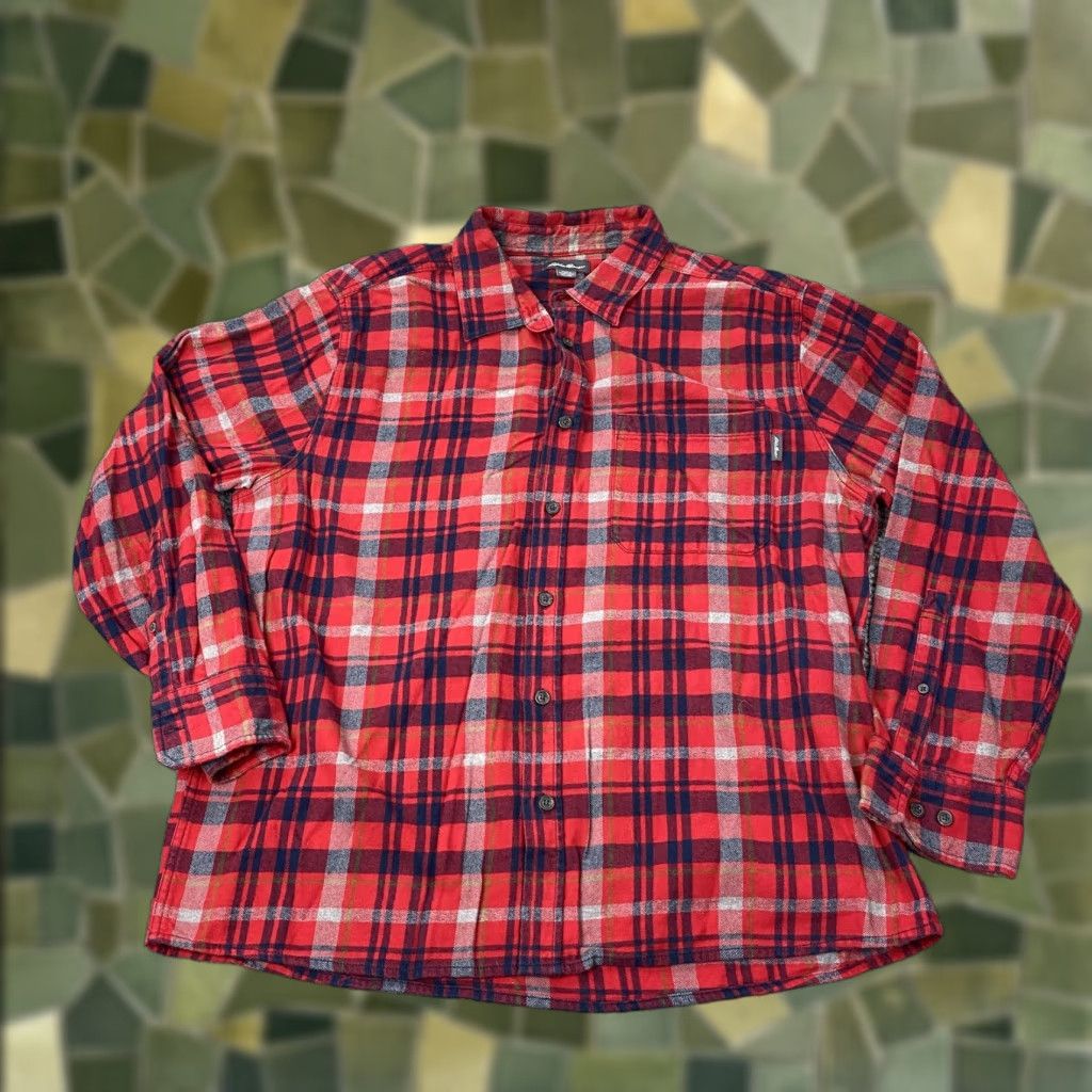Eddie Bauer VINTAGE Eddie Bauer Shirt Mens 2XL Red Plaid Flannel Button Down Long Sleeve Cotton Size US XXL / EU 58 / 5 - 1 Thumbnail
