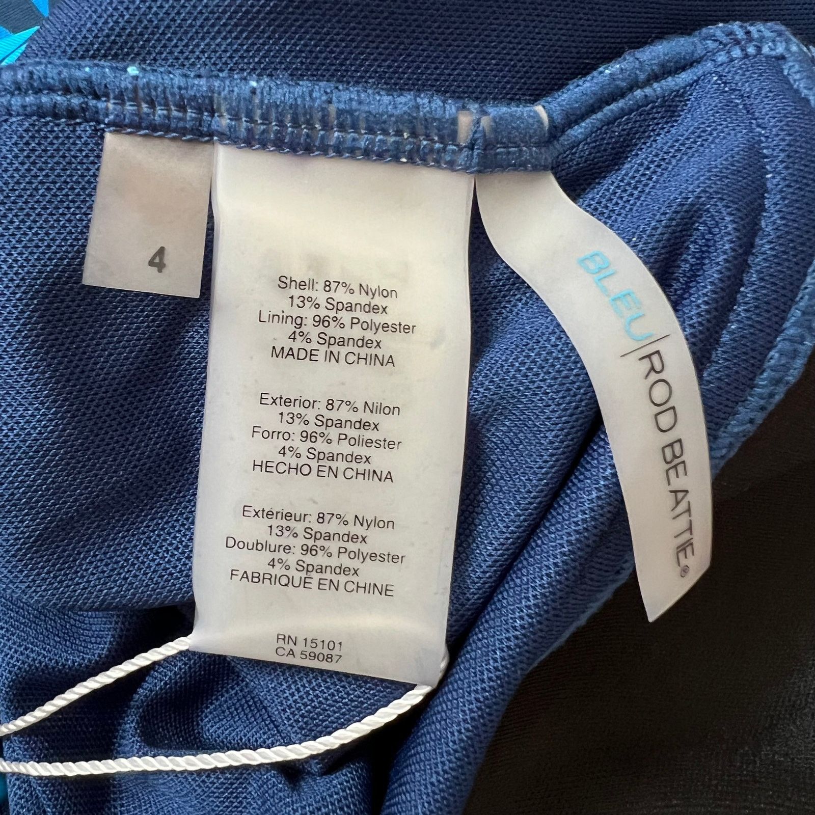 Other Bleu by Rod Beattie Palm-Print Bandeau Swimsuit, US4 Size ONE SIZE - 11 Thumbnail