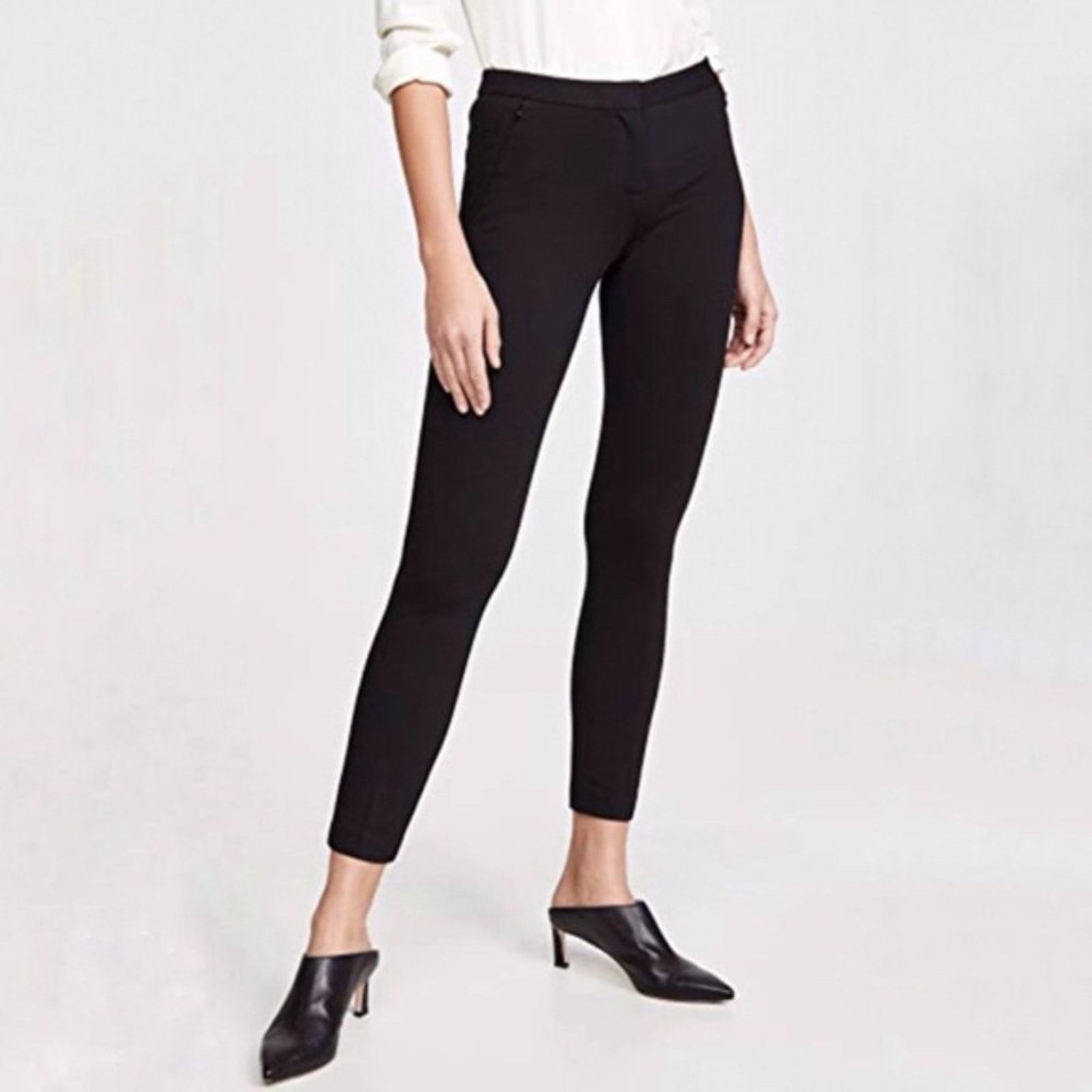 KOBI HALPERIN Kobi Halperin Black Slim Ponte Ankle Pants Size 12 NWOT Size 34" / US 12 / IT 48 - 1 Thumbnail