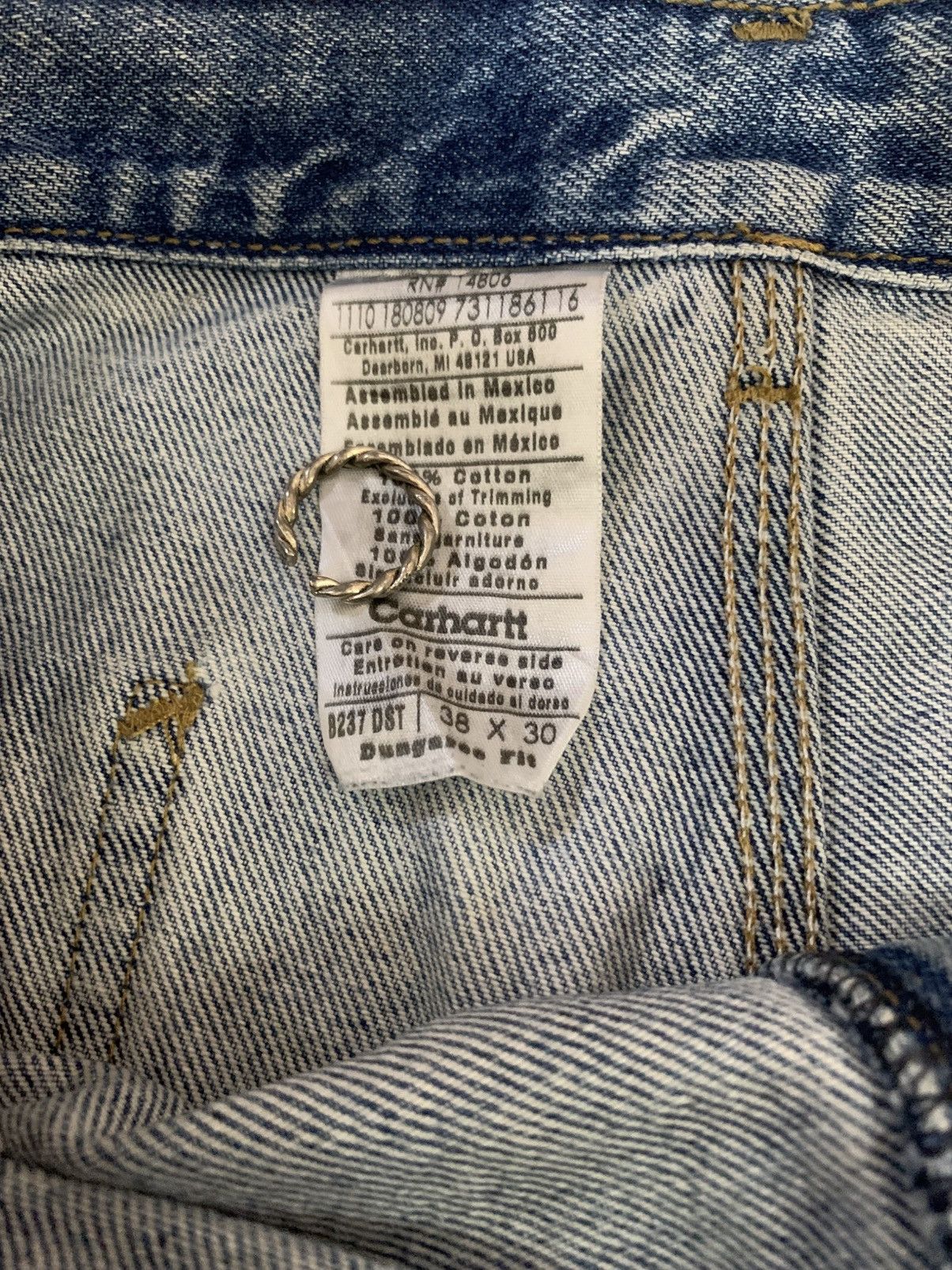 Carhartt Carhartt Denim Carpenter Dark Stone Dungaree(B237-DST) Size US 38 / EU 54 - 6 Thumbnail