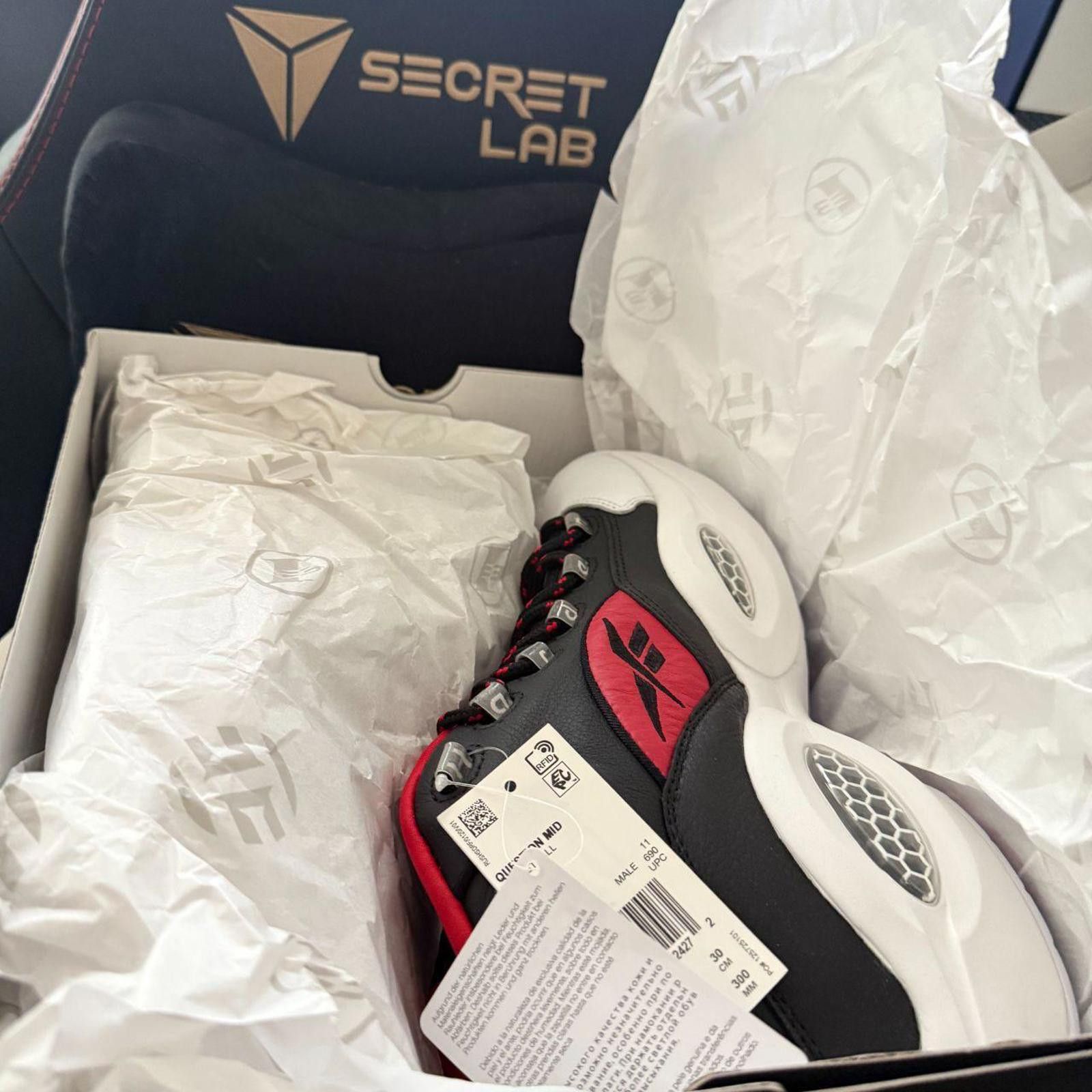Reebok Reebok Men's White and Black Trainer Size US 12 / EU 45 - 2 Thumbnail