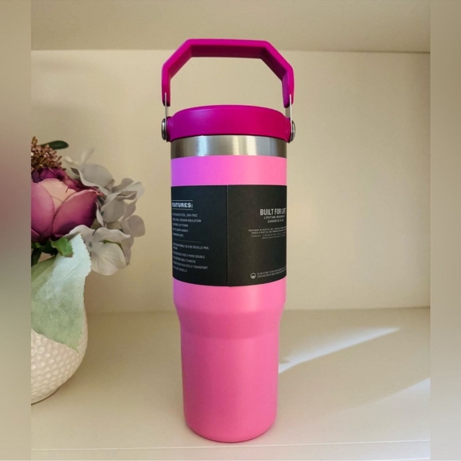 Other NWT Stanley Iceflow Flip Straw 30oz Tumbler Peony Size ONE SIZE - 10 Thumbnail