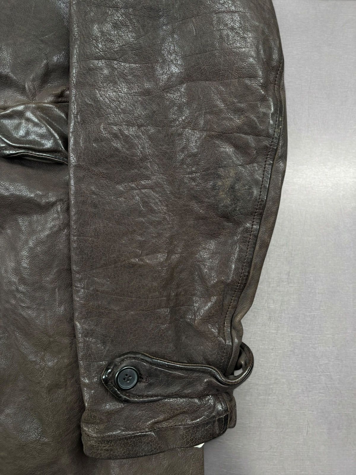 Neil Barrett Neil Barrett leather trench coat in dark brown Size US M / EU 48-50 / 2 - 14 Thumbnail