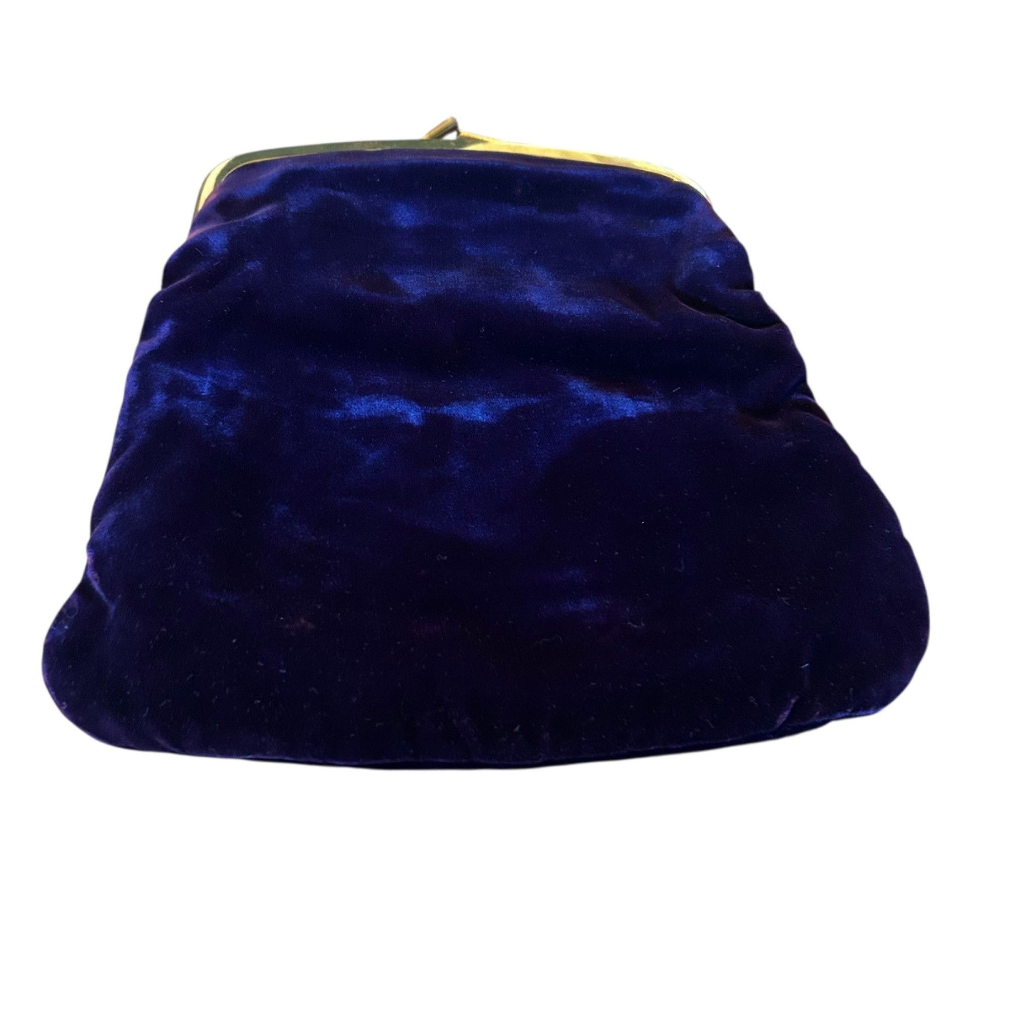 Vintage Vintage Ingber Glamourous Dark Plum Velvet Folding Clutch Size ONE SIZE - 4 Thumbnail