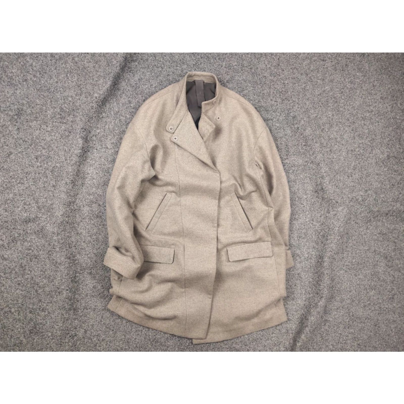Brunello Cucinelli Brunello Cucinelli Wool Cashmere Blend Women’s Beige Coat Mid Jacket Coat Size M / US 6-8 / IT 42-44 - 2 Thumbnail